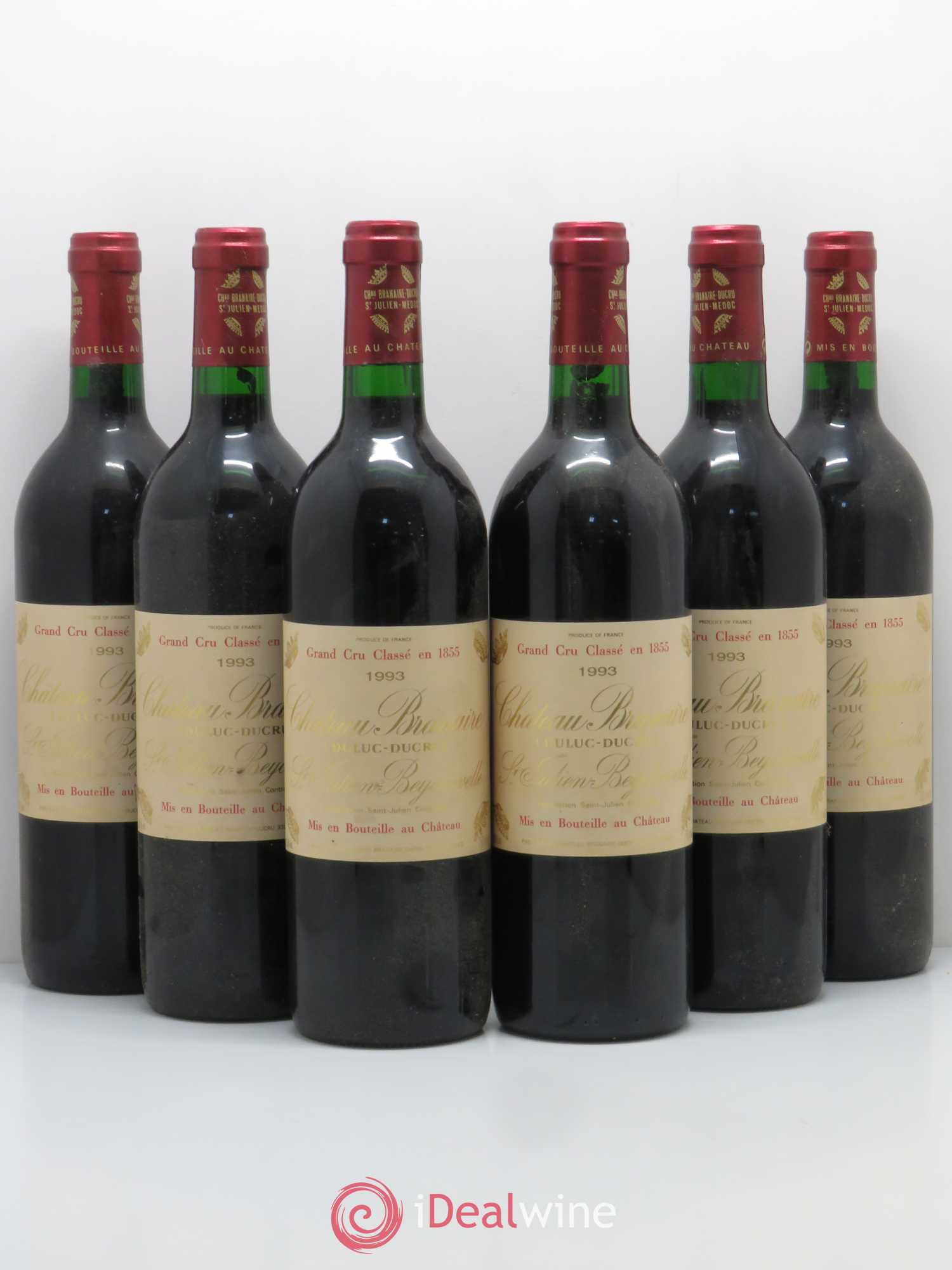 Château Branaire Ducru 4ème Grand Cru Classé 1993 - Lot de 6 bouteilles - 0