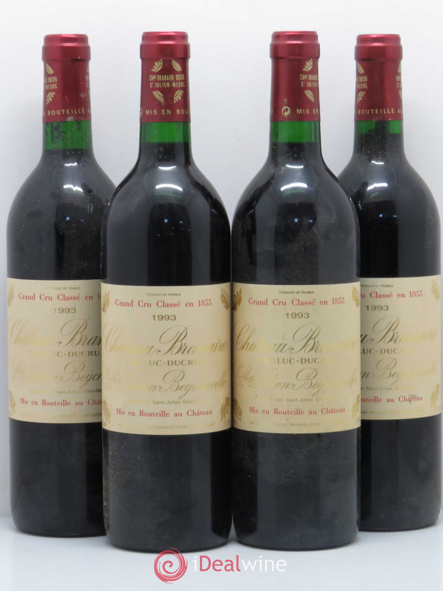 Château Branaire Ducru 4ème Grand Cru Classé 1993 - Lot de 4 bouteilles - 0