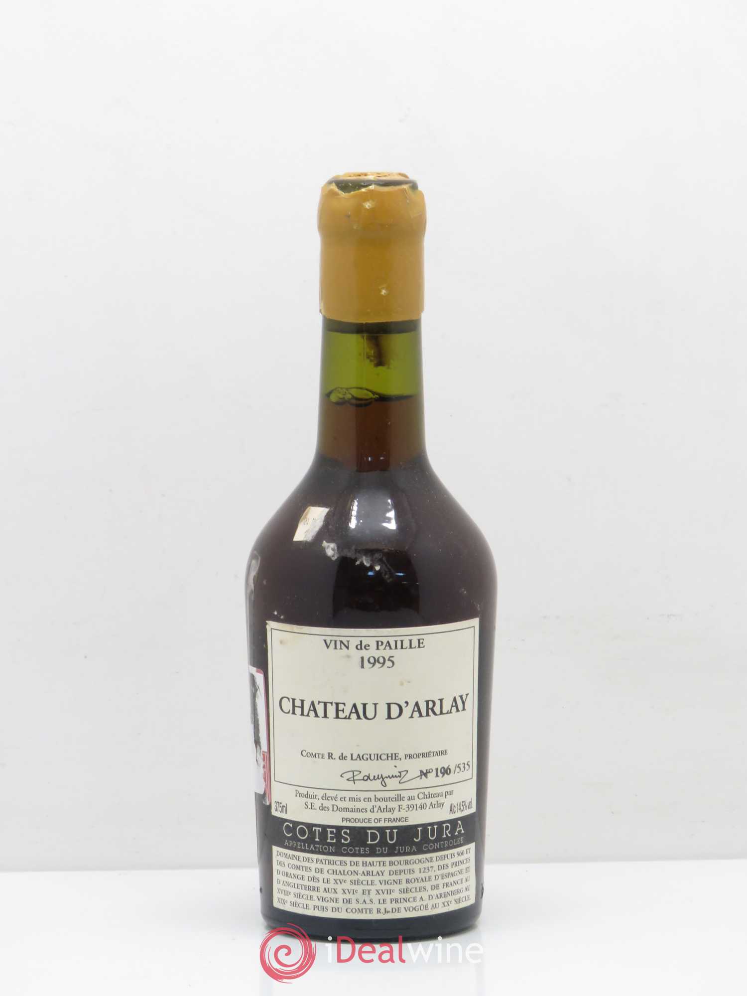 Côtes du Jura Vin de Paille Château d'Arlay 1995 - Lotto di 1 mezza bottiglia - 0