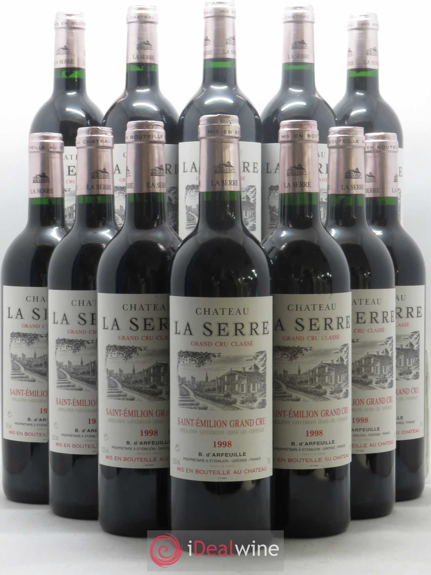 Château la Serre Grand Cru Classé 1998 - Lot de 12 bouteilles - 0