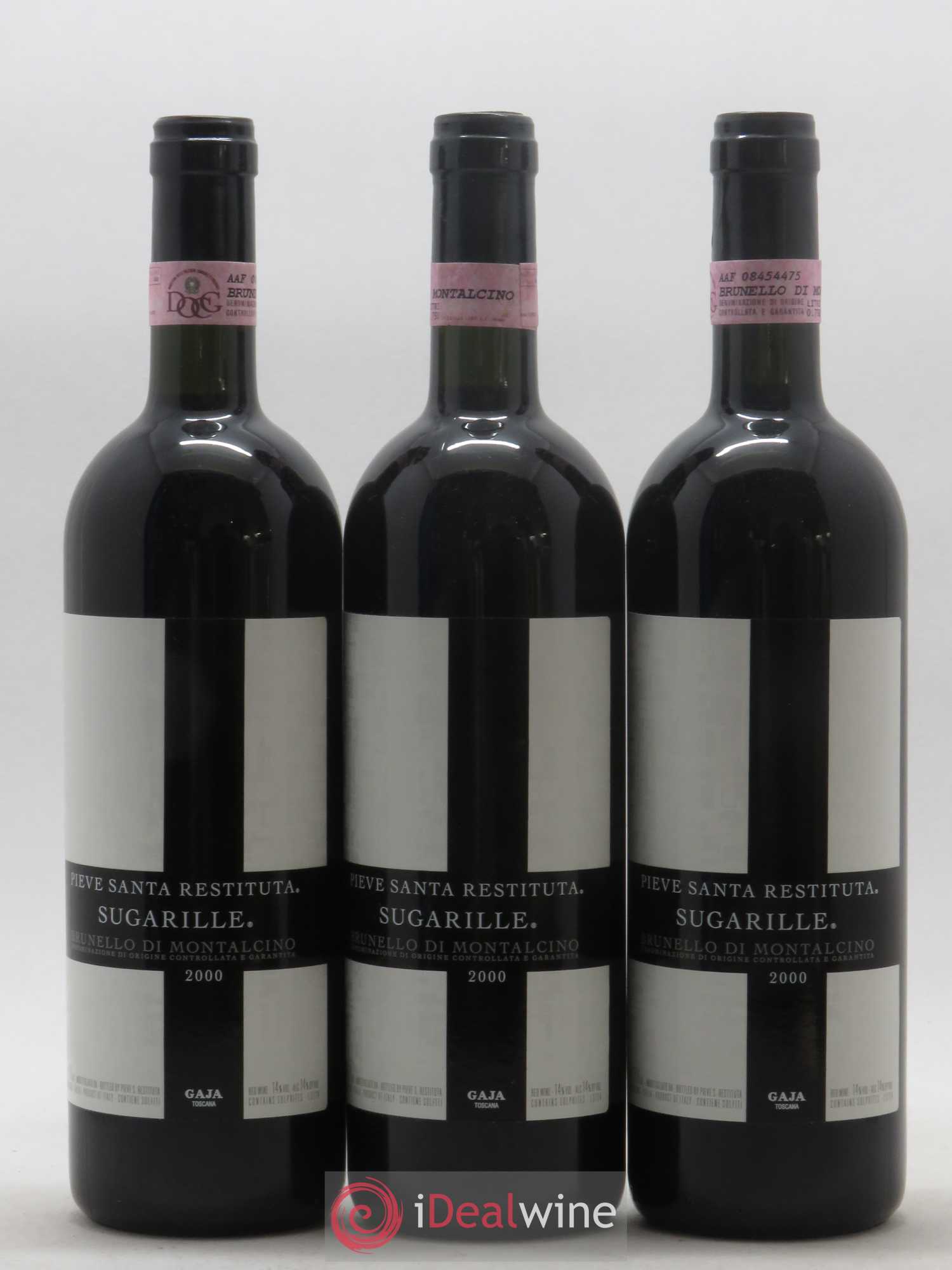 Brunello di Montalcino DOCG Pieve Santa Restituta - Sugarille Angelo Gaja 2000 - Lot de 3 bouteilles - 0