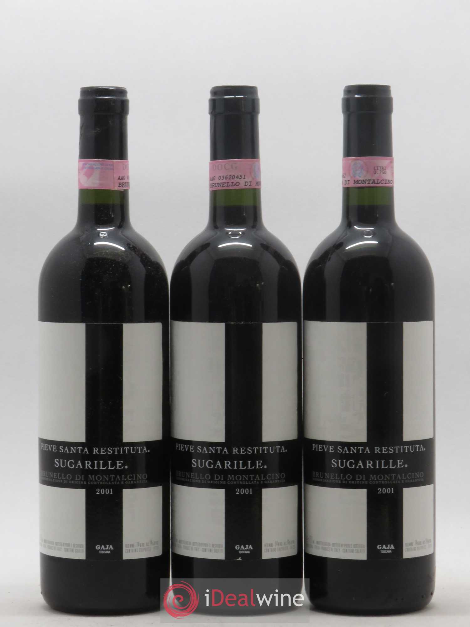 Brunello di Montalcino DOCG Pieve Santa Restituta - Sugarille Angelo Gaja 2001 - Lot de 3 bouteilles - 0