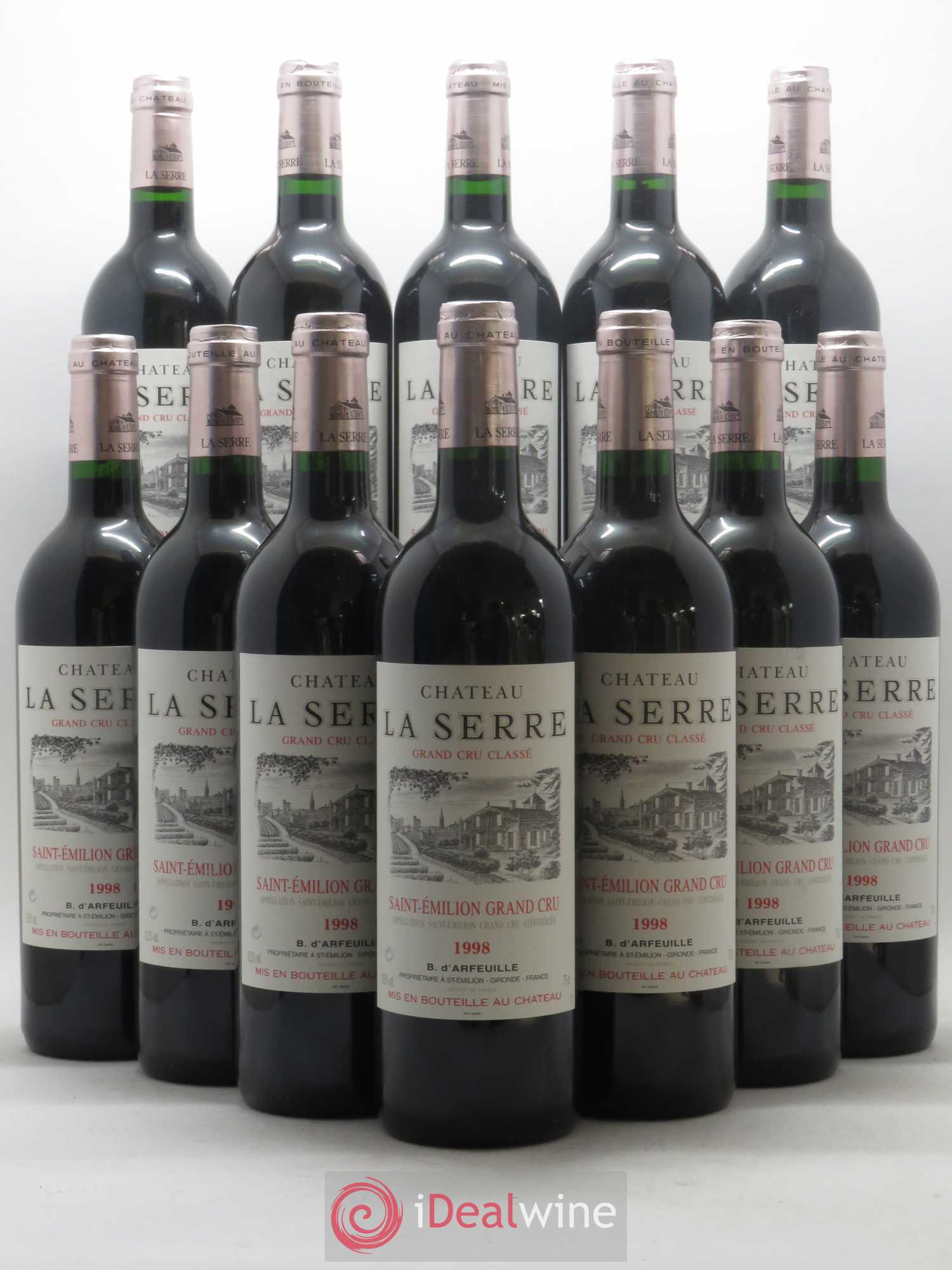 Château la Serre Grand Cru Classé 1998 - Lot de 12 bouteilles - 0