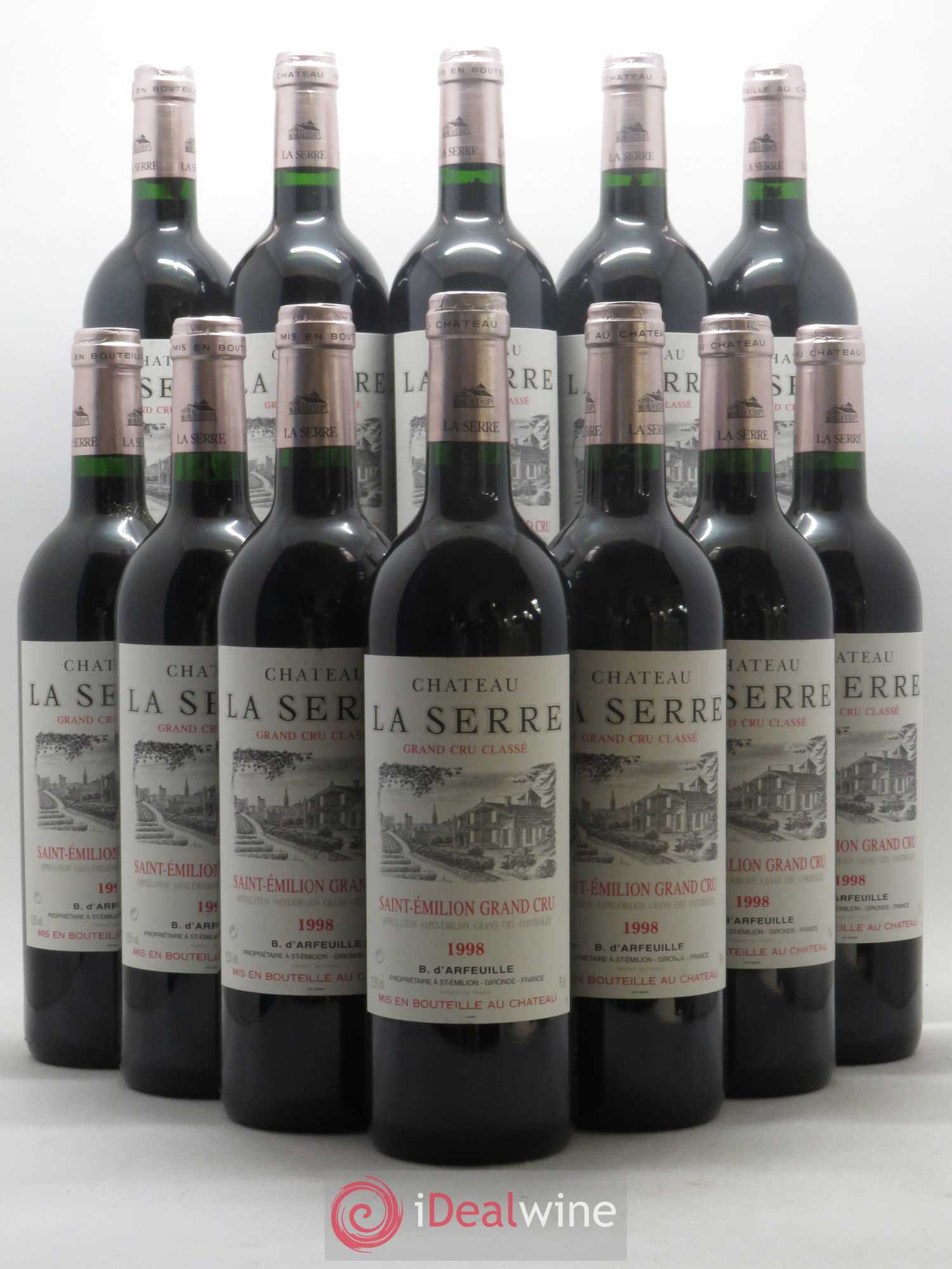 Château la Serre Grand Cru Classé 1998 - Lot de 12 bouteilles - 0