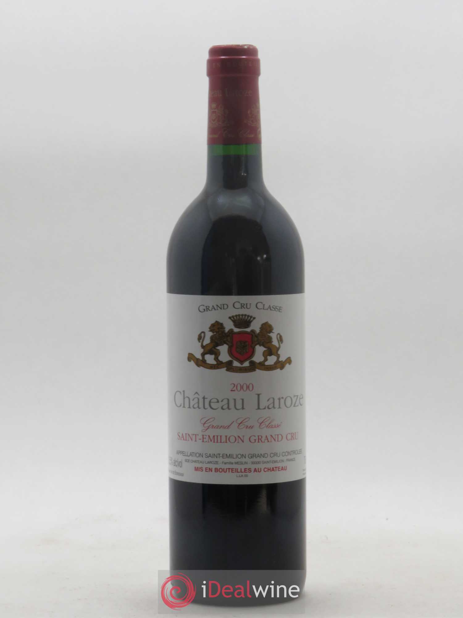 Château Laroze Grand Cru Classé 2000 - Lot de 1 bouteille - 0