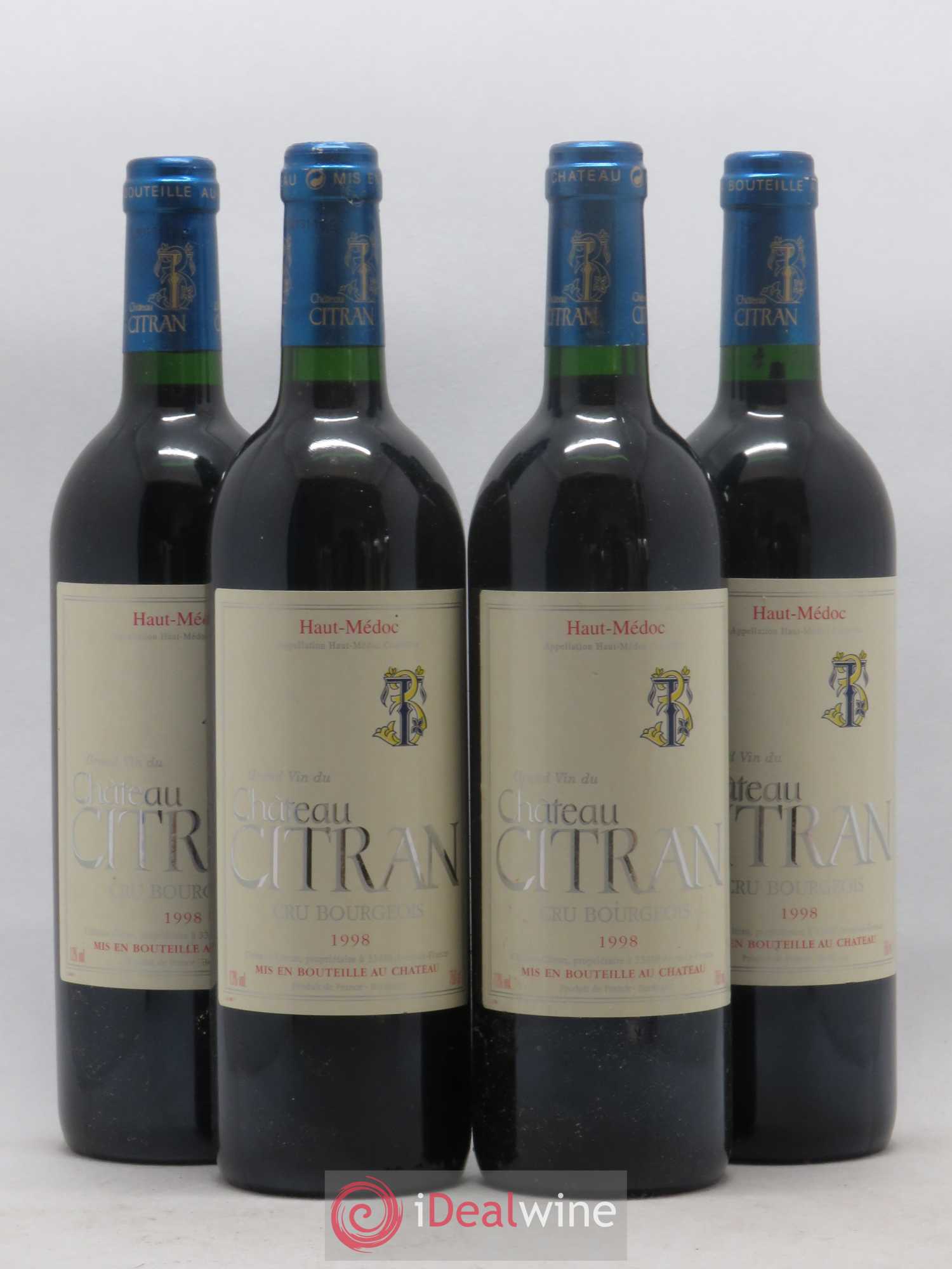 Château Citran Cru Bourgeois 1998 - Lot de 4 bouteilles - 0
