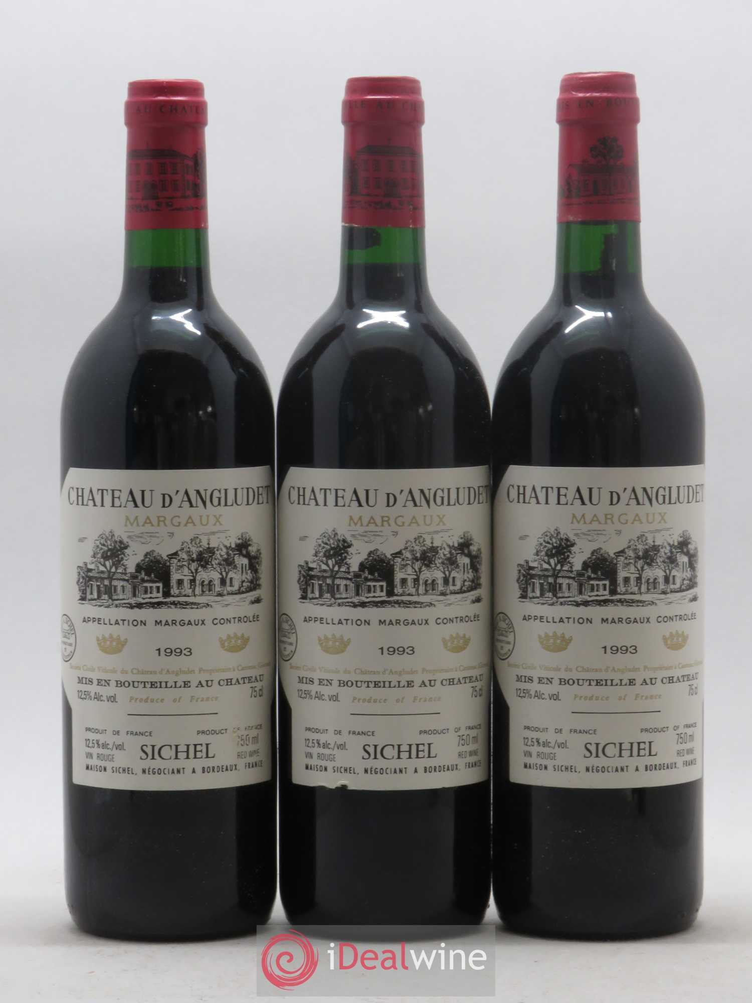 Château d' Angludet Cru Bourgeois 1993 - Lot de 12 bouteilles - 1