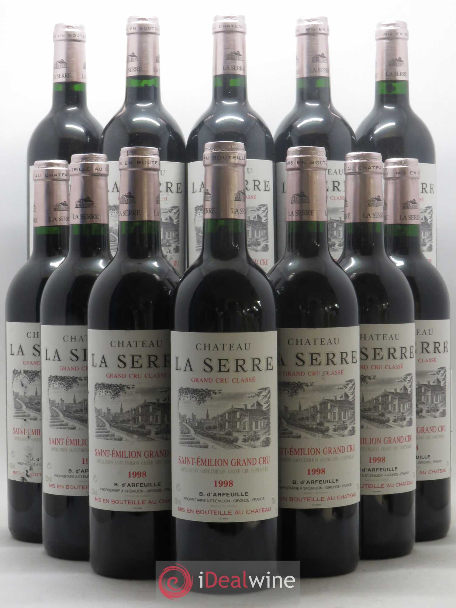 Château la Serre Grand Cru Classé 1998 - Lot de 12 bouteilles - 0