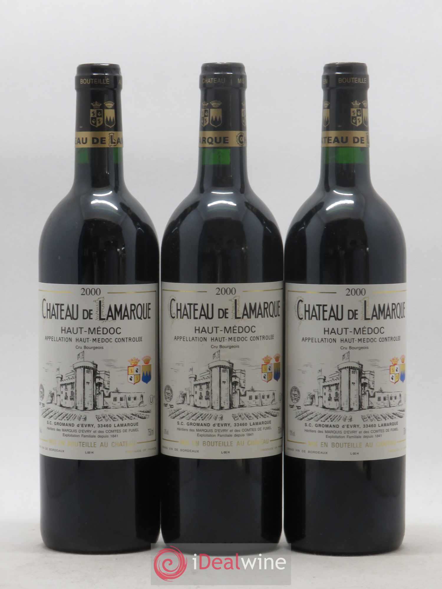 Château de Lamarque Cru Bourgeois 2000 - Lot de 12 bouteilles - 1