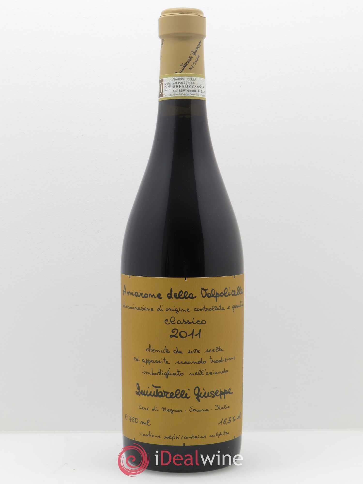 Amarone della Valpolicella Classico Superiore DOCG Giuseppe Quintarelli 2011 - Lot de 1 bouteille - 0