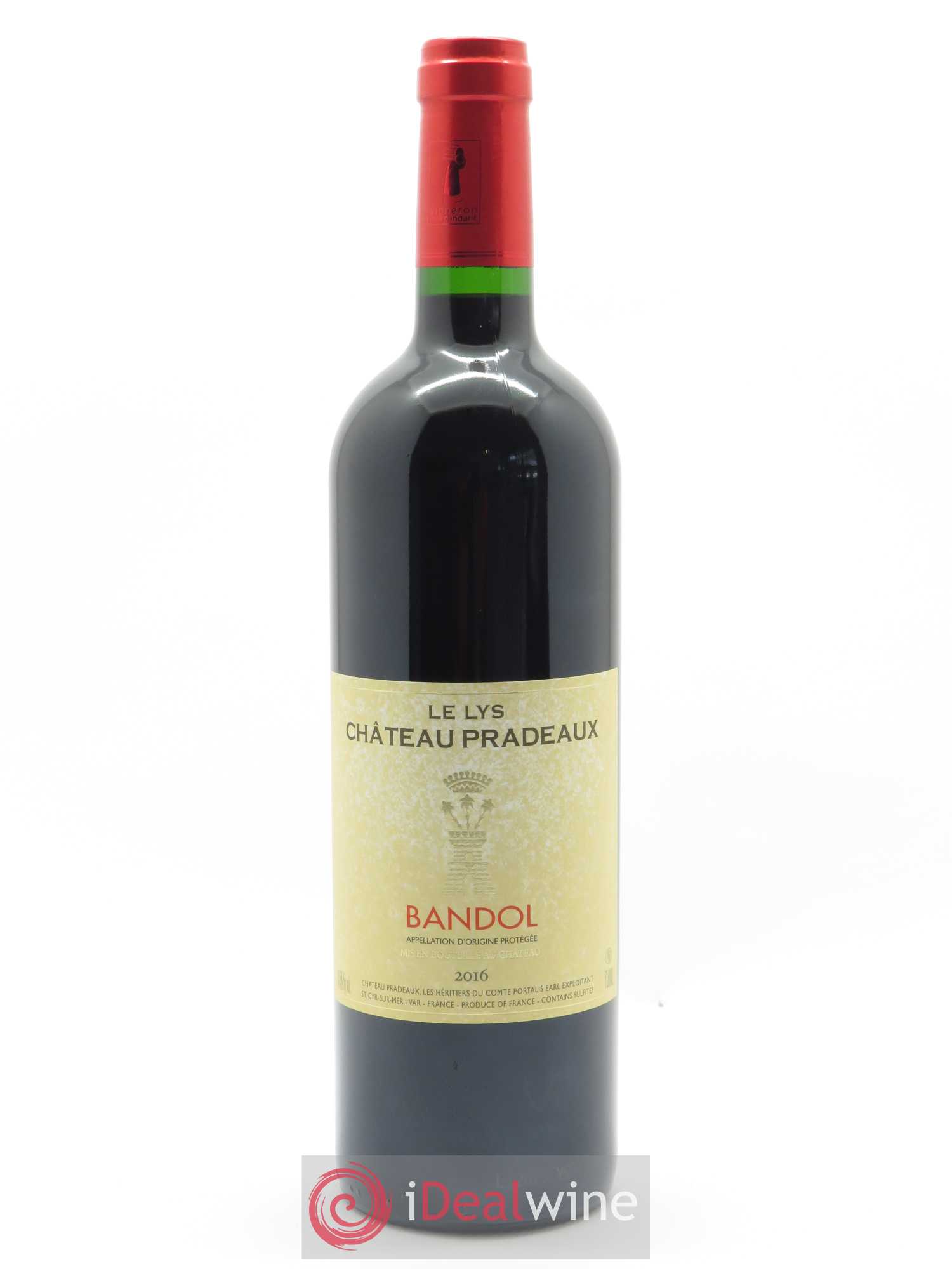 Bandol Château Pradeaux Le Lys Famille Portalis 2016 - Lot de 1 bouteille - 0