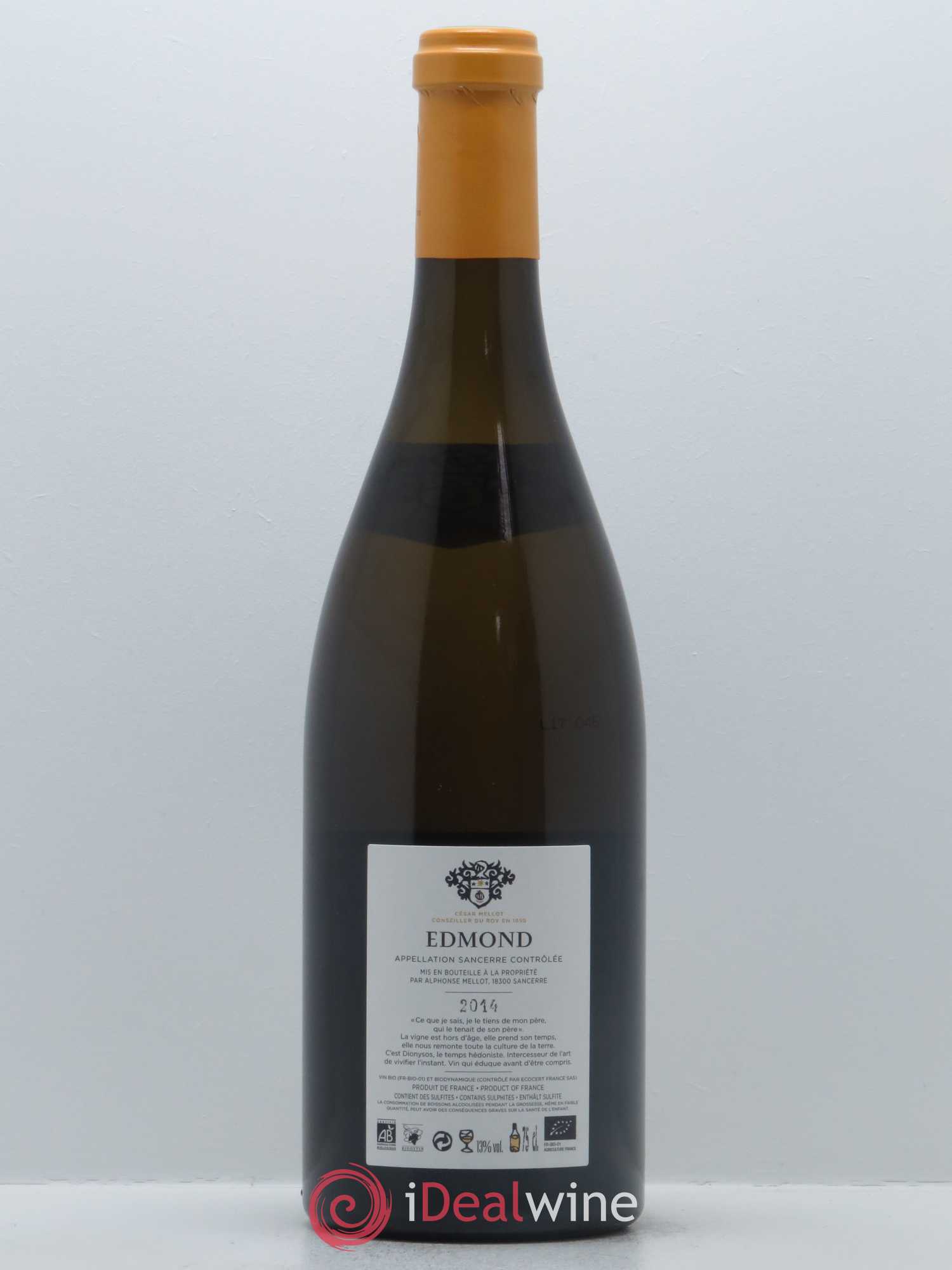Sancerre Cuvée Edmond Alphonse Mellot 2014 - Lot de 1 bouteille - 1