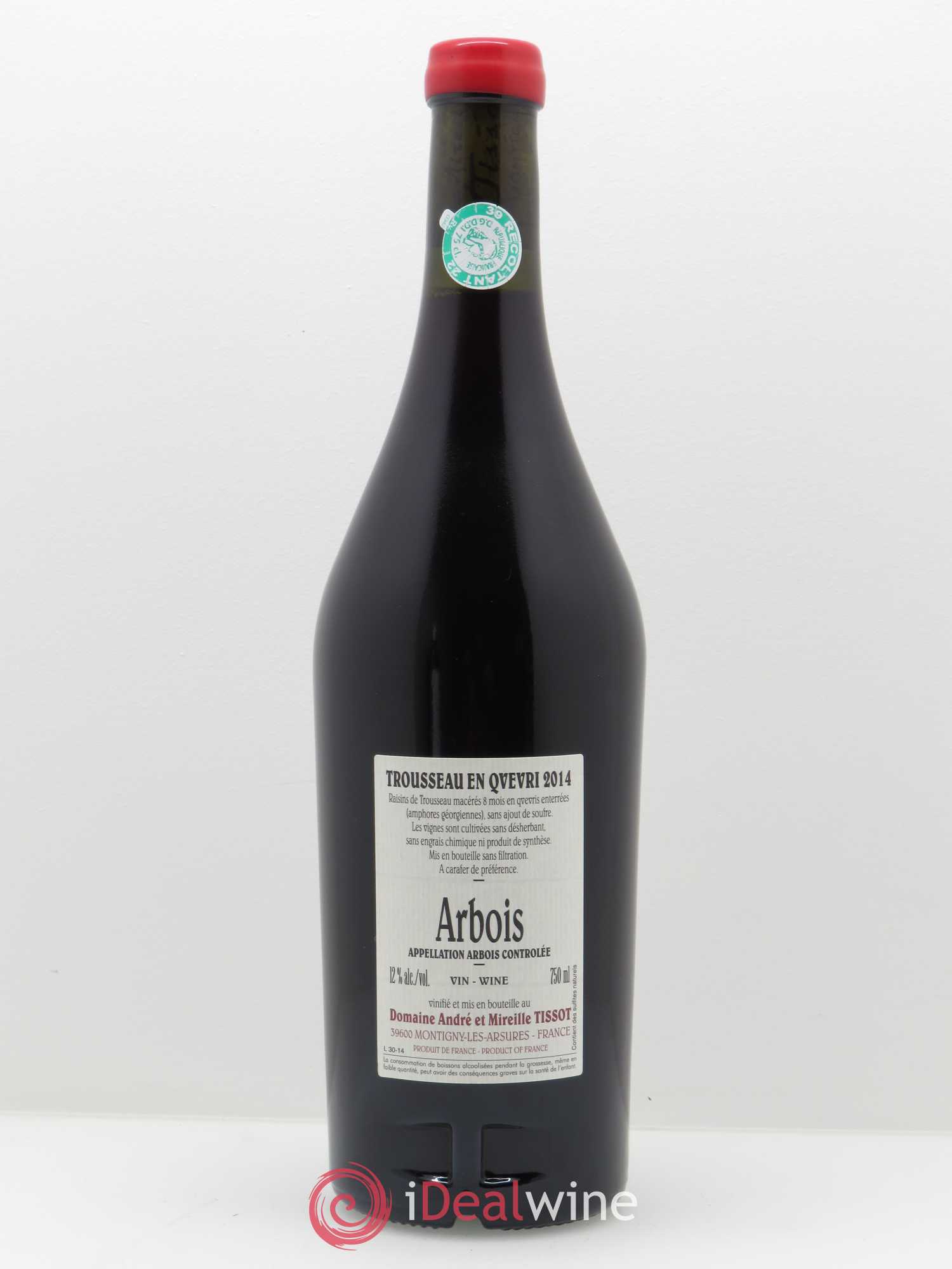 Arbois En Qvevri Bénédicte et Stéphane Tissot 2014 - Lot de 1 bouteille - 1
