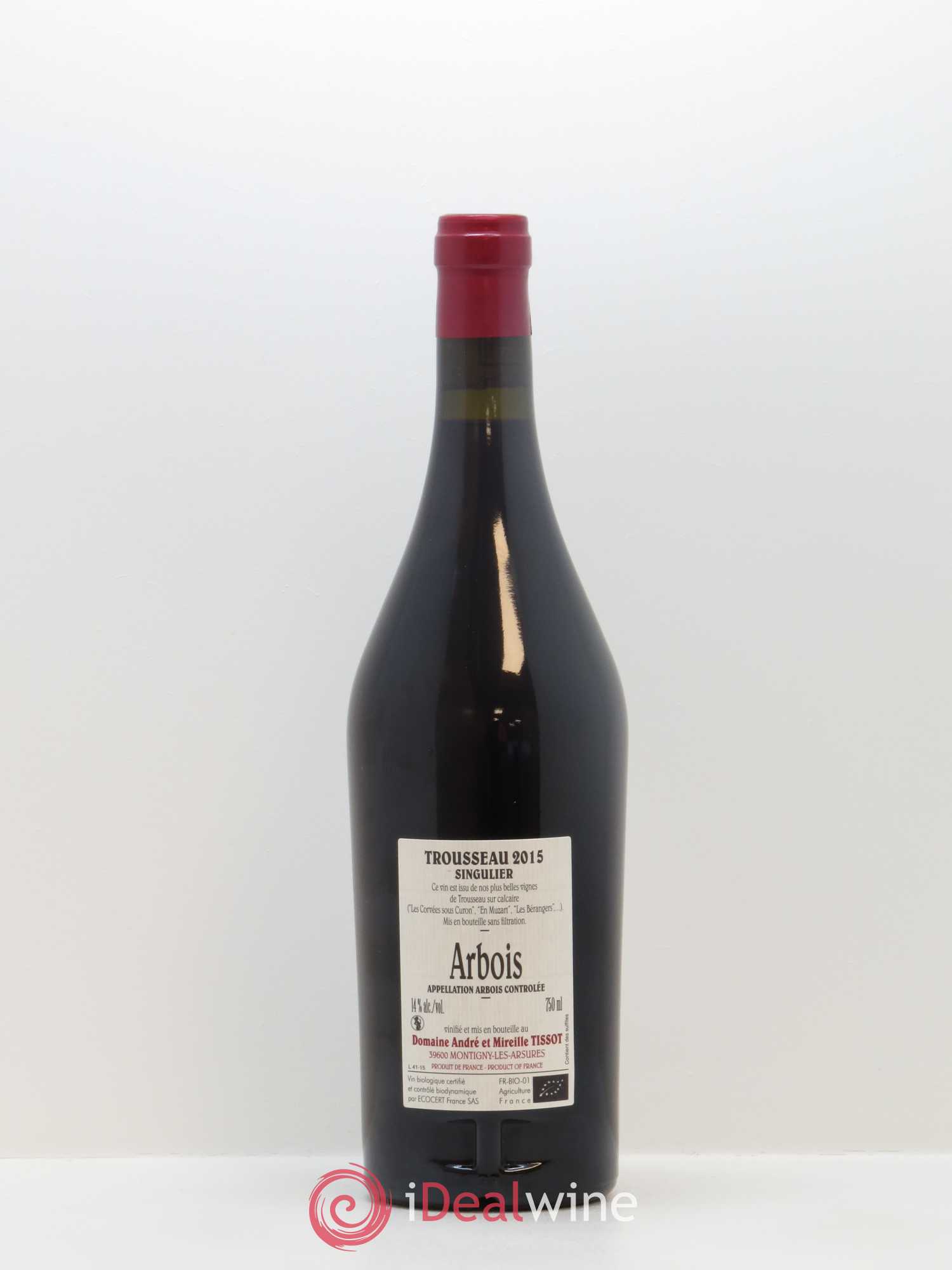 Arbois Trousseau Singulier Bénédicte et Stéphane Tissot 2015 - Lot de 1 bouteille - 1