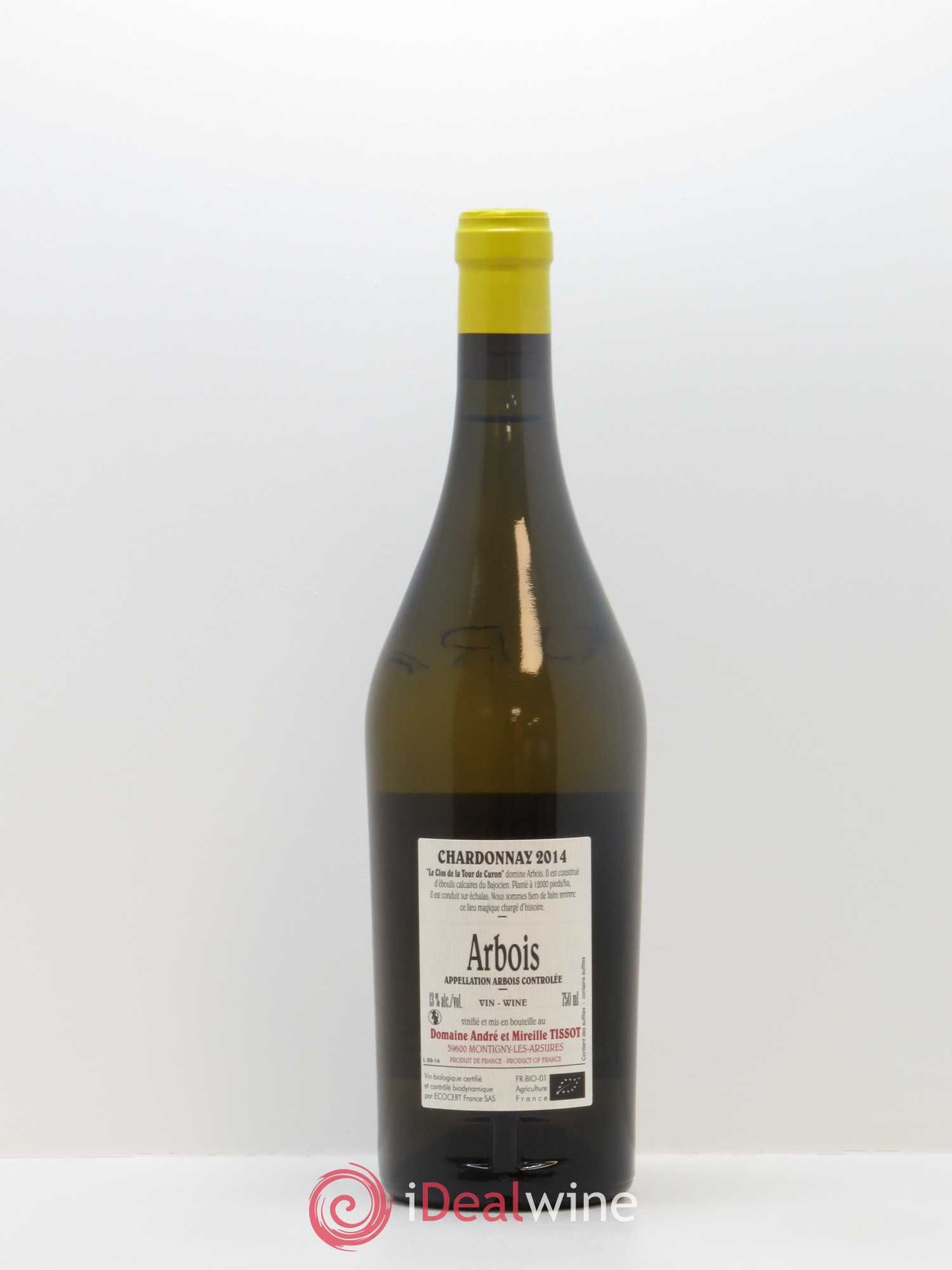 Arbois Chardonnay Le Clos de la Tour de Curon Bénédicte et Stéphane Tissot 2014 - Lot de 1 bouteille - 1