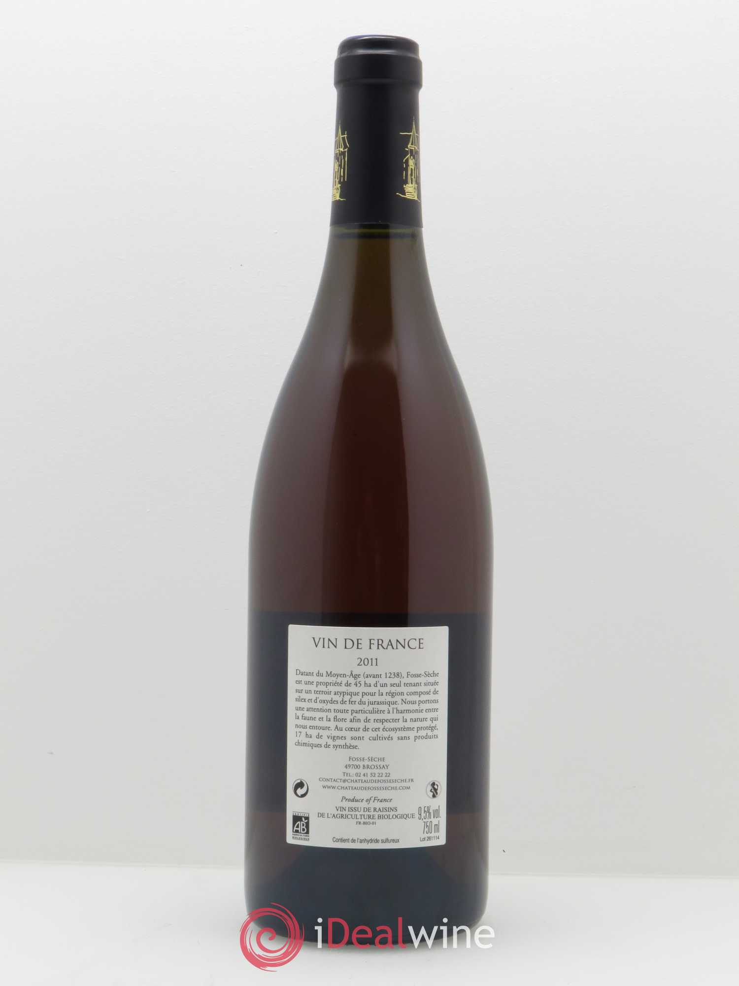 Saumur De But en Blanc Château de Fosse-Sèche 2011 - Lot de 1 bouteille - 1