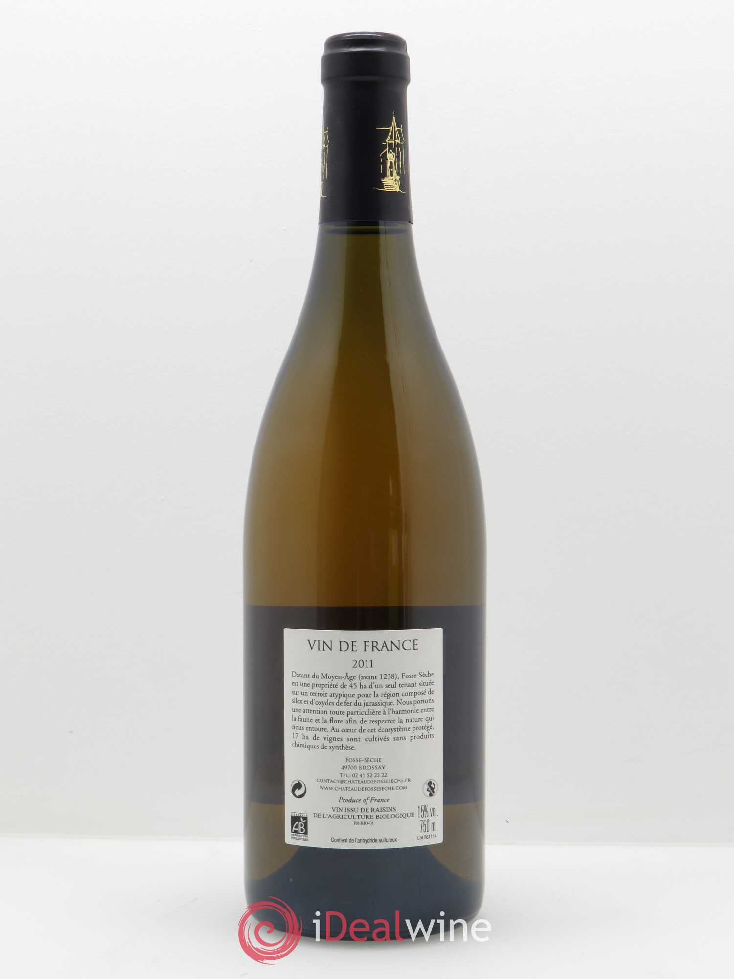 Vin de France Les Tris de la Chapellle Château de Fosse-Sèche 2011 - Lot de 1 bouteille - 1