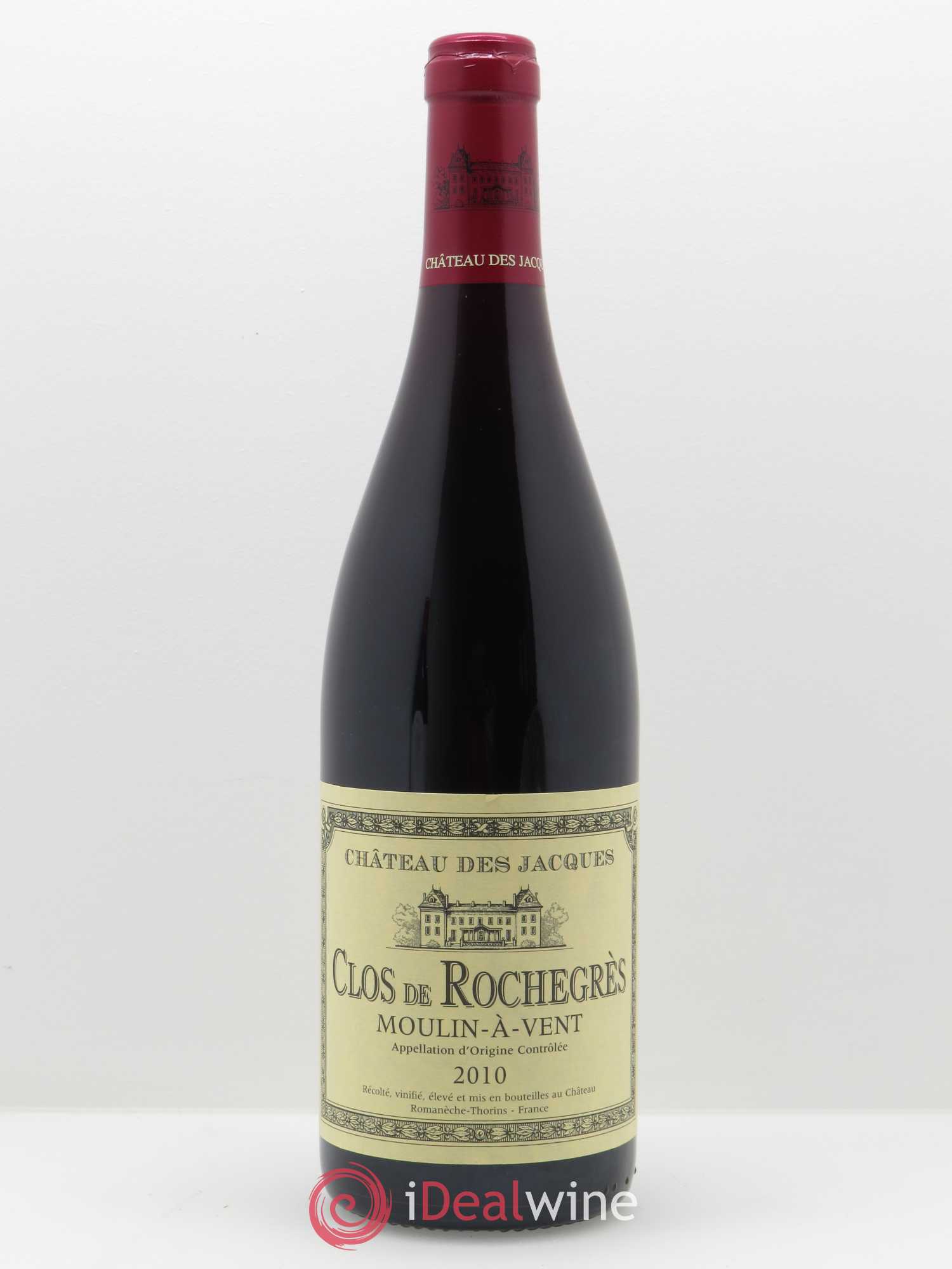 Moulin-à-Vent Clos de Rochegrès Château des Jacques 2010 - Lot de 1 bouteille - 0