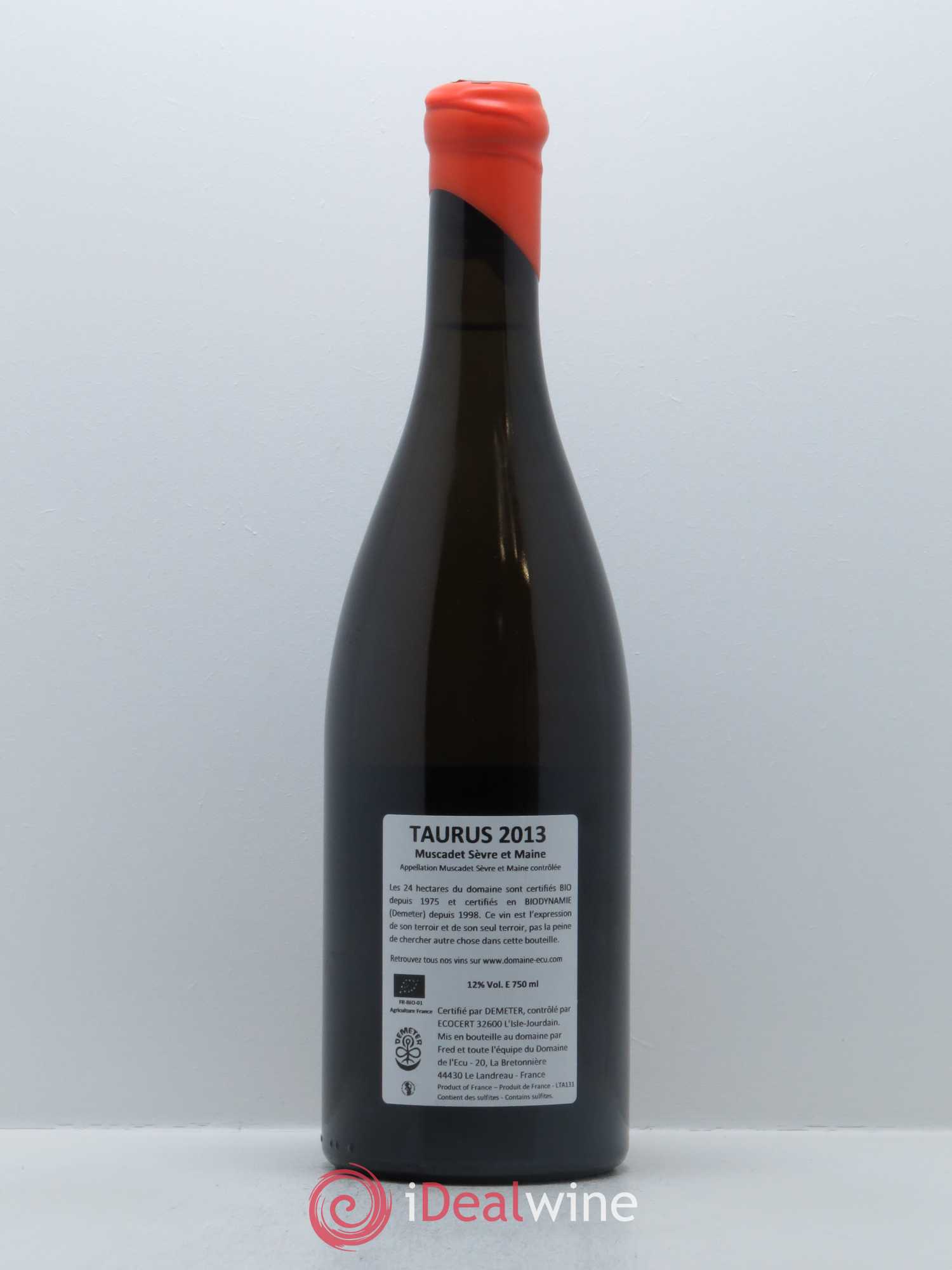 Vin de France (ex-Muscadet-Sèvre-et-Maine) Taurus Domaine de L'Ecu 2013 - Lot de 1 bouteille - 1