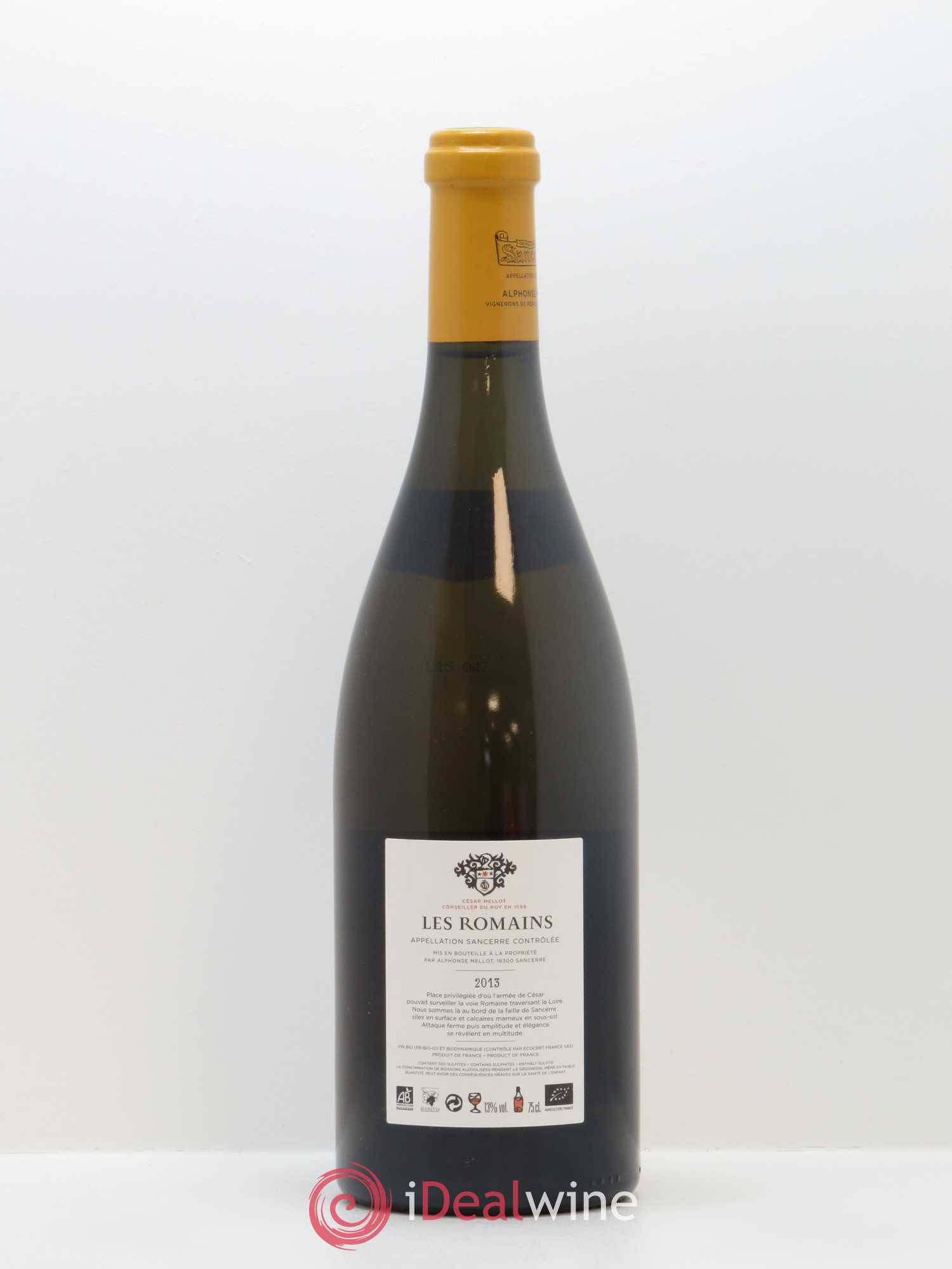 Sancerre Les Romains Alphonse Mellot 2013 - Lot de 1 bouteille - 1