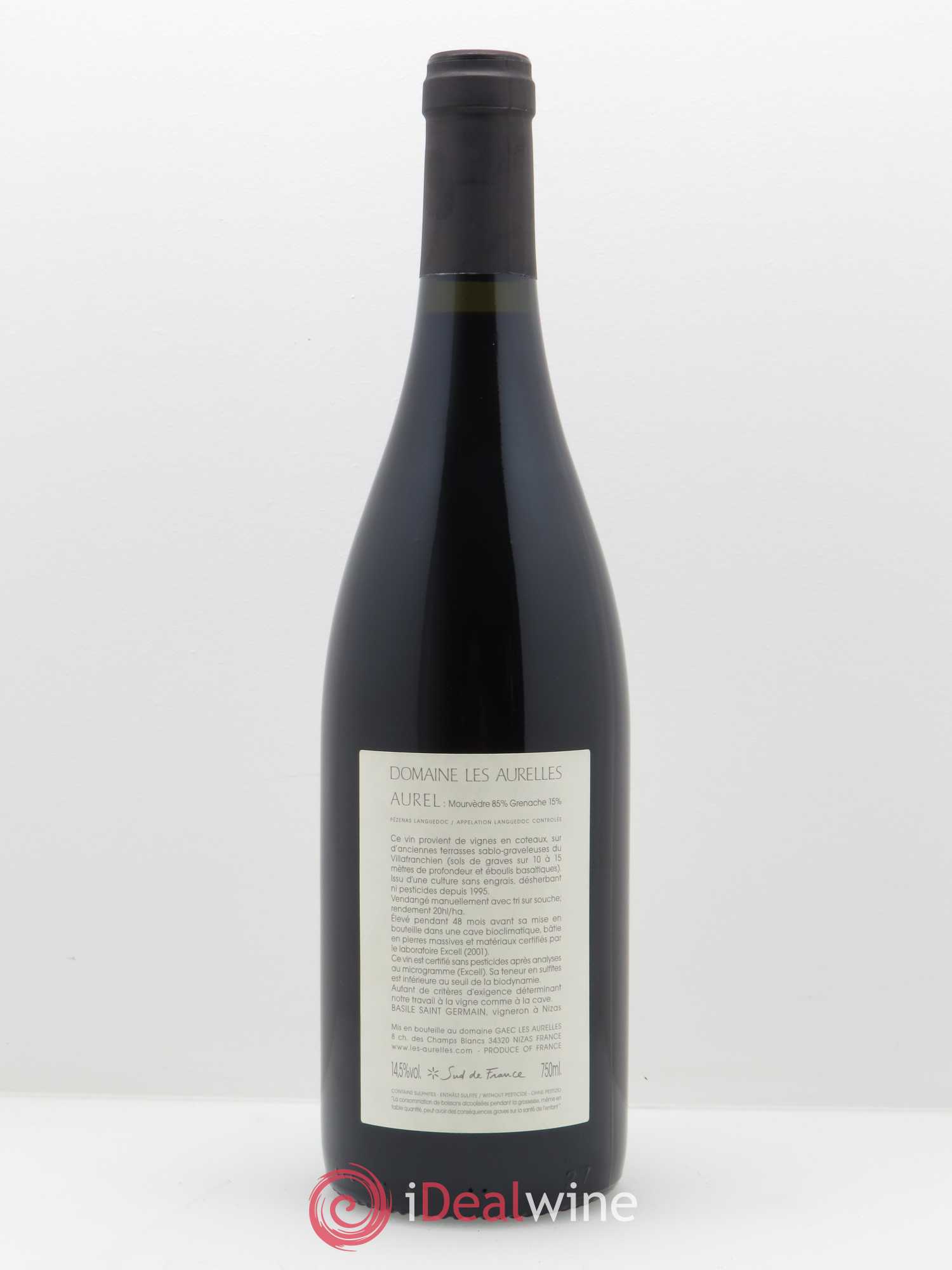 Languedoc Pézenas Aurel Domaine les Aurelles 2010 - Lot de 1 bouteille - 1