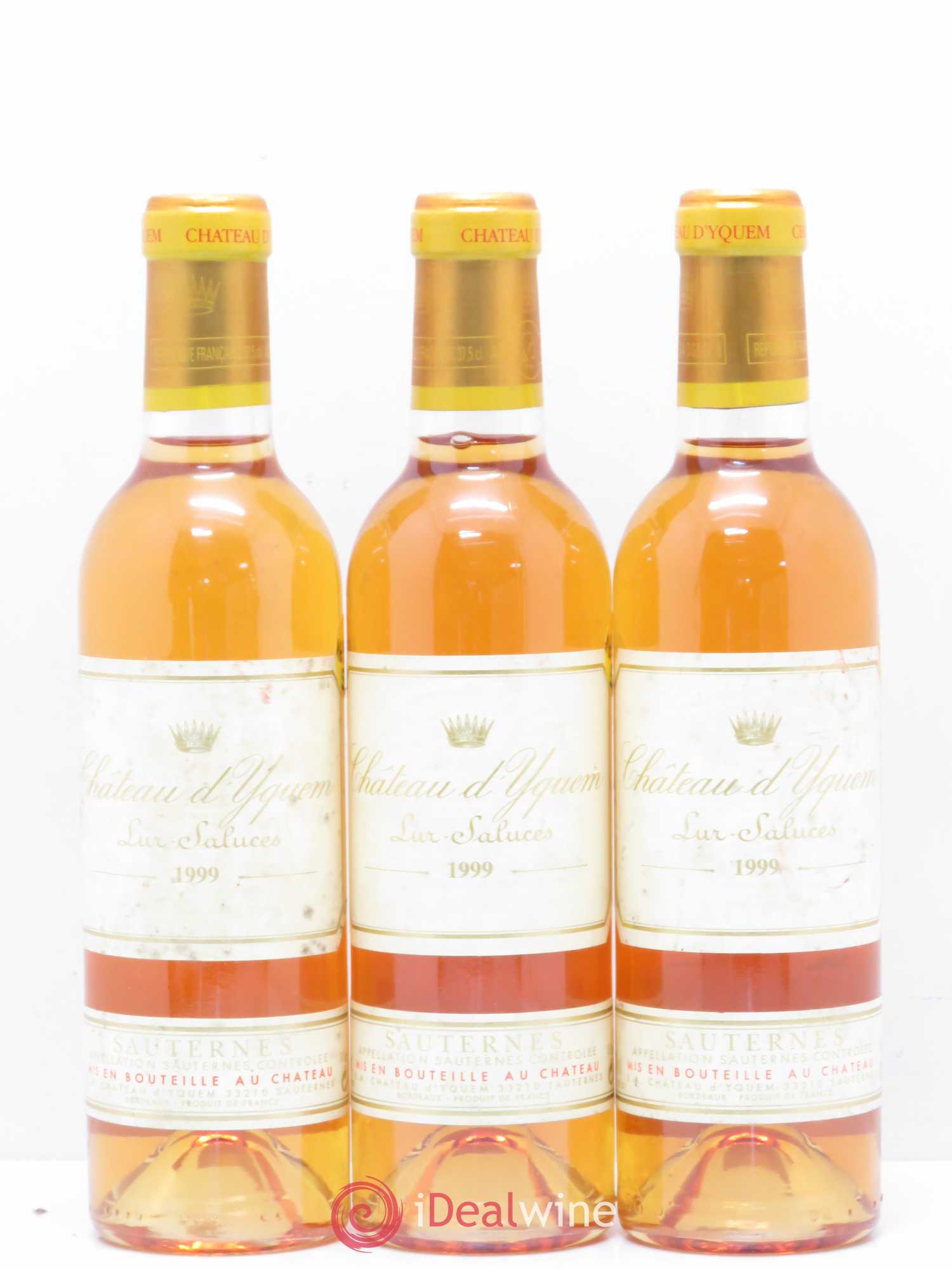 Château d' Yquem 1er Cru Classé Supérieur 1999 - Posten von 3 Demi-Flaschen - 0