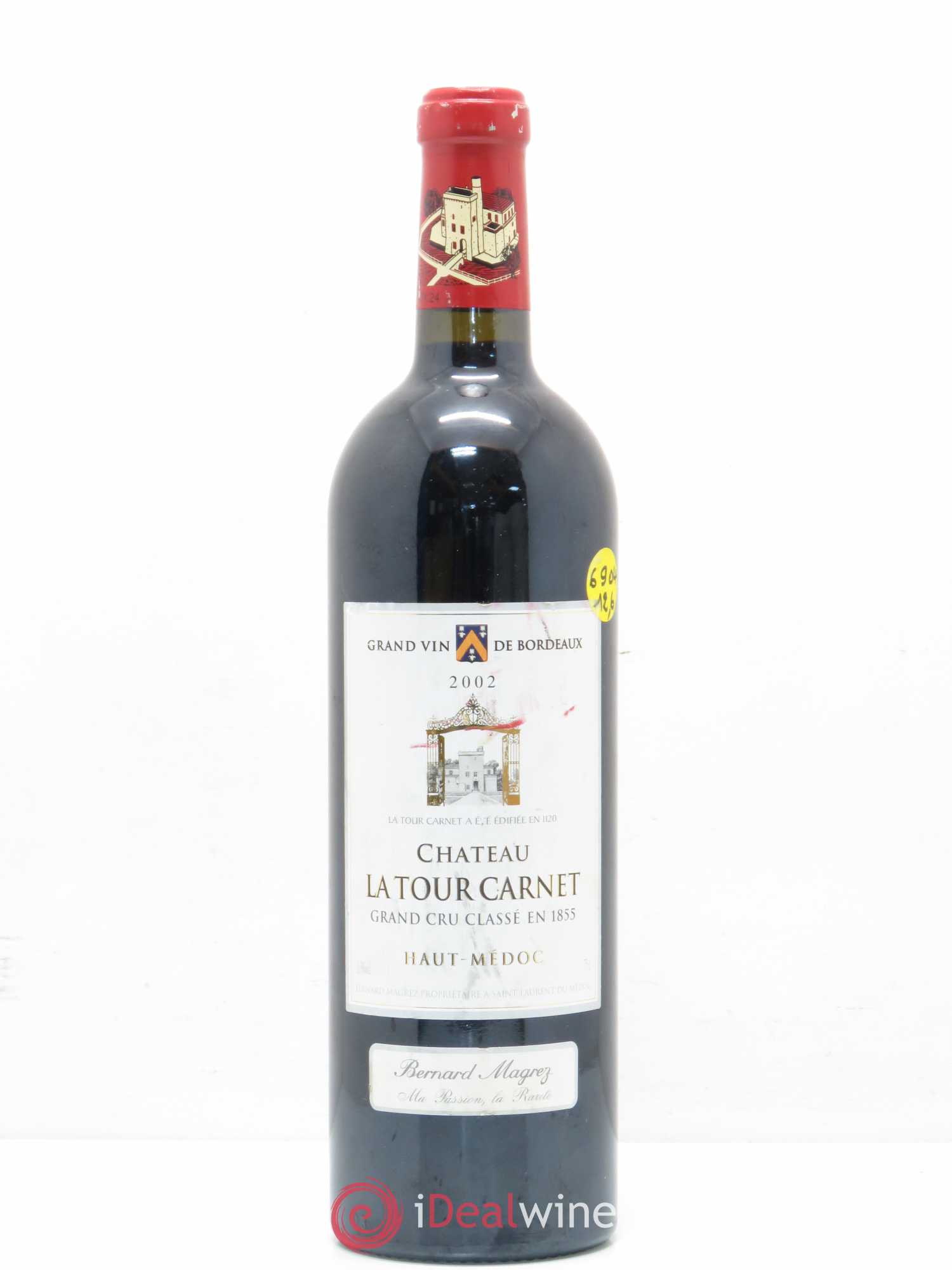 Château la Tour Carnet 4ème Grand Cru Classé 2002 - Lot de 1 bouteille - 0