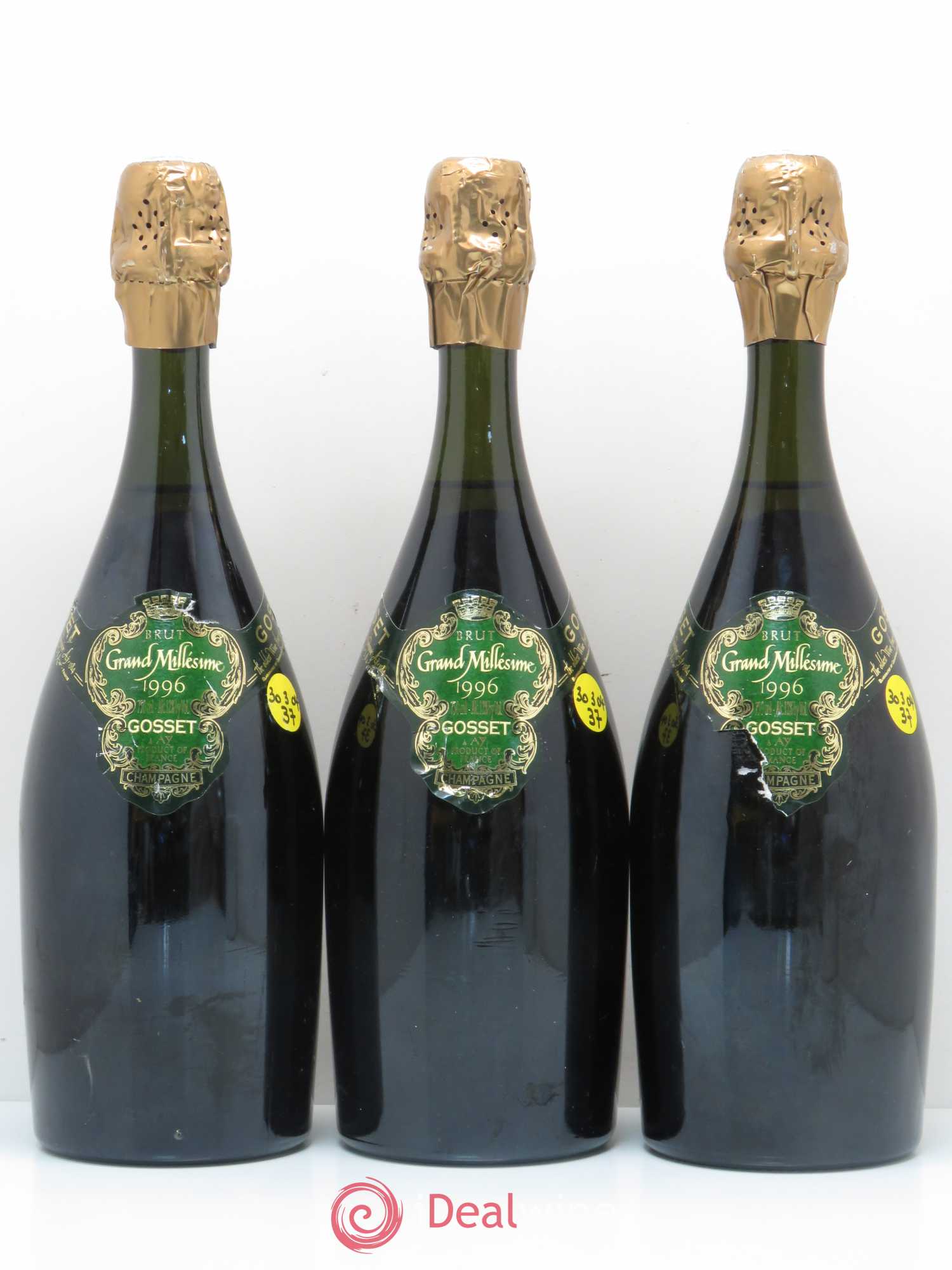 Champagne Gosset Grand Millésime 1996 - Posten von 3 Flaschen - 0