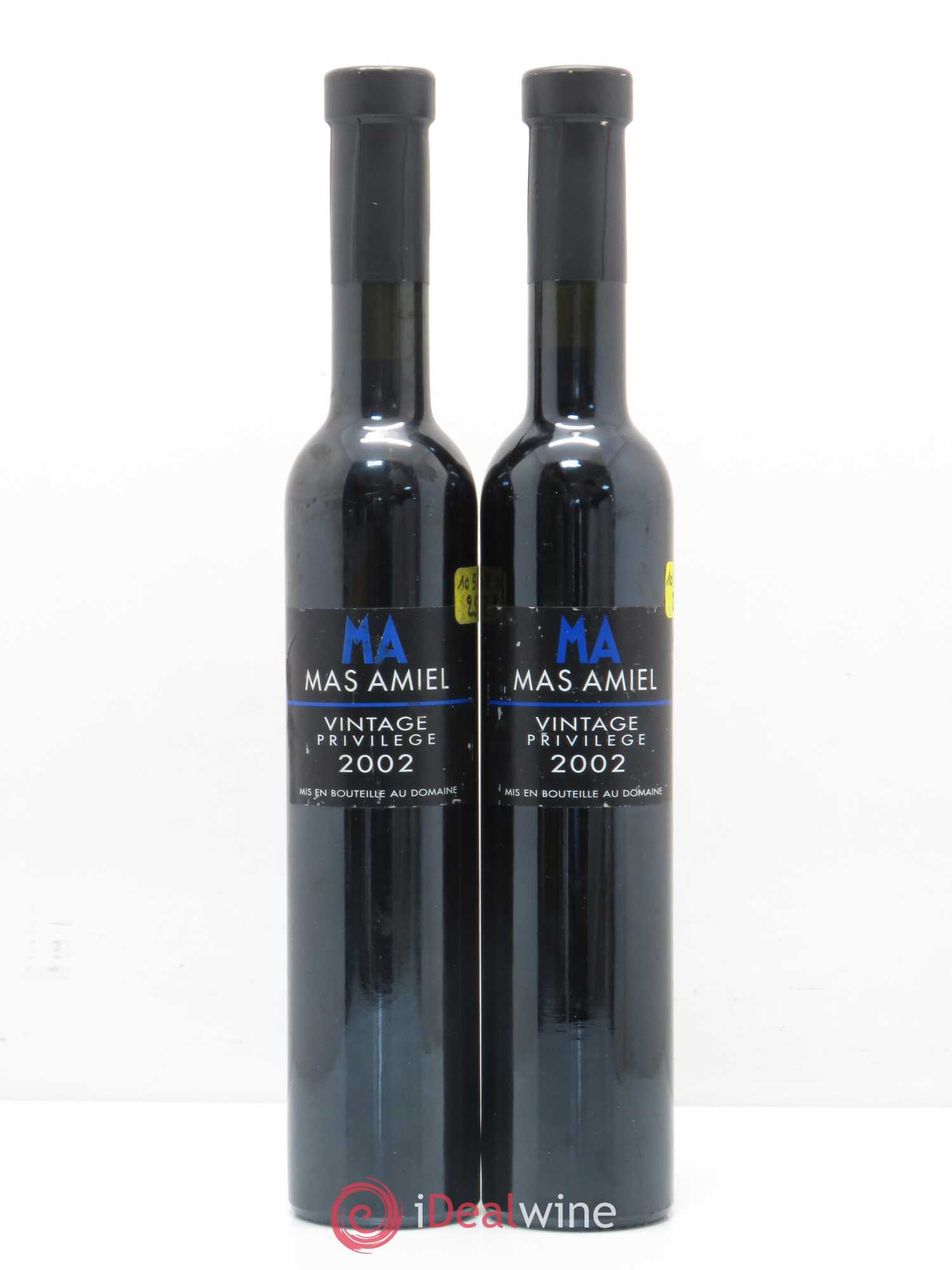 Maury Vin Doux Naturel Mas Amiel Vintage Privilège 2002 - Posten von 2 Demi-Flaschen - 0