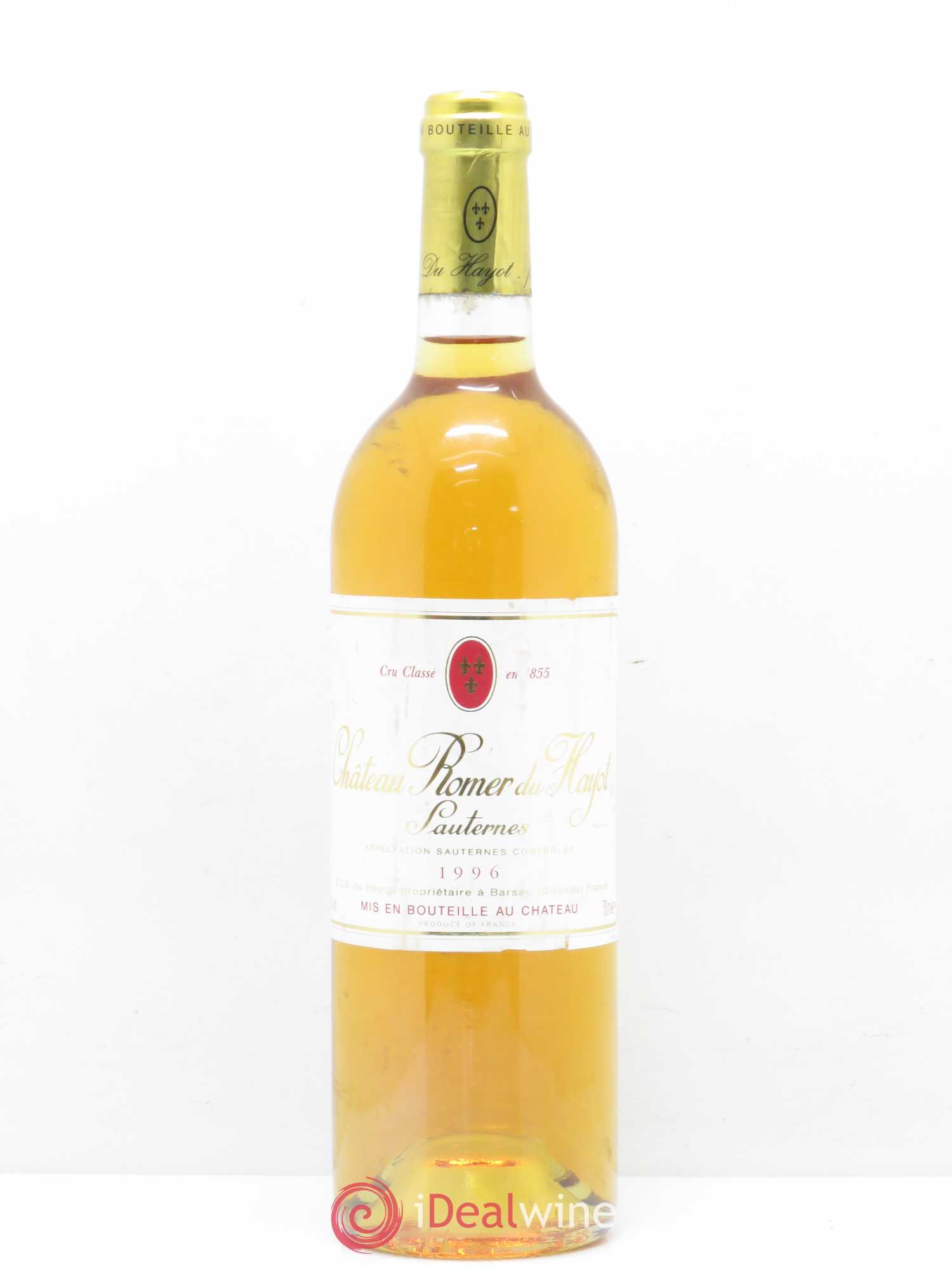 Château Romer du Hayot 2ème Grand Cru Classé 1996 - Lot de 1 bouteille - 0