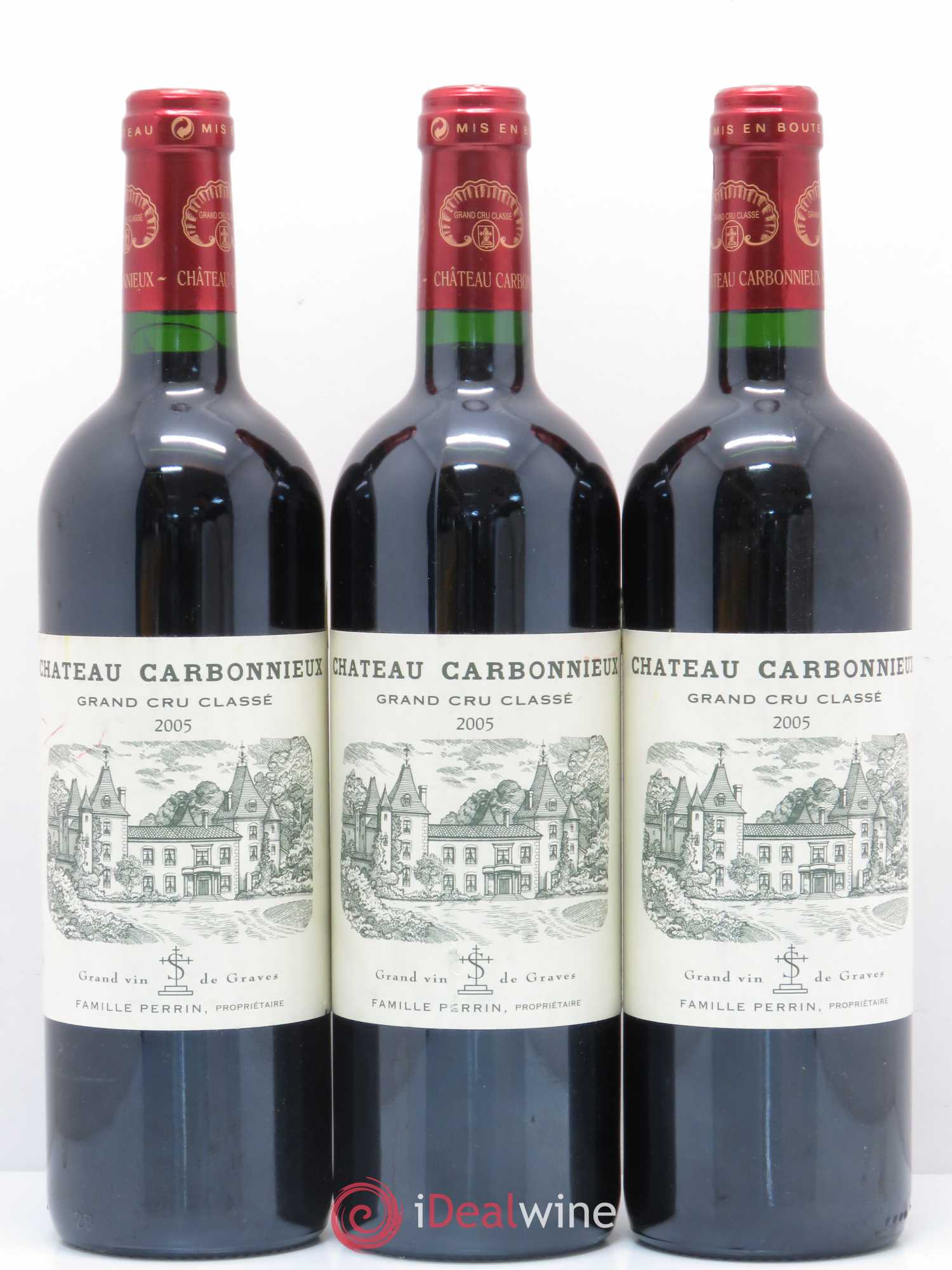 Château Carbonnieux Cru Classé de Graves 2005 - Lot de 3 bouteilles - 0