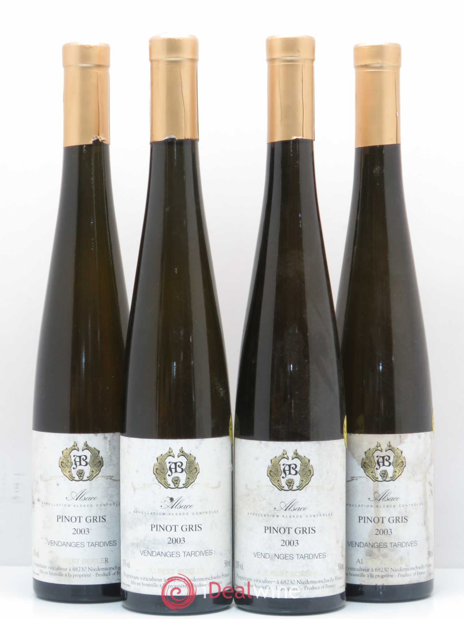 Pinot Gris Albert Boxter Vendanges Tardives 2003 - Posten von 4 Flaschen - 0