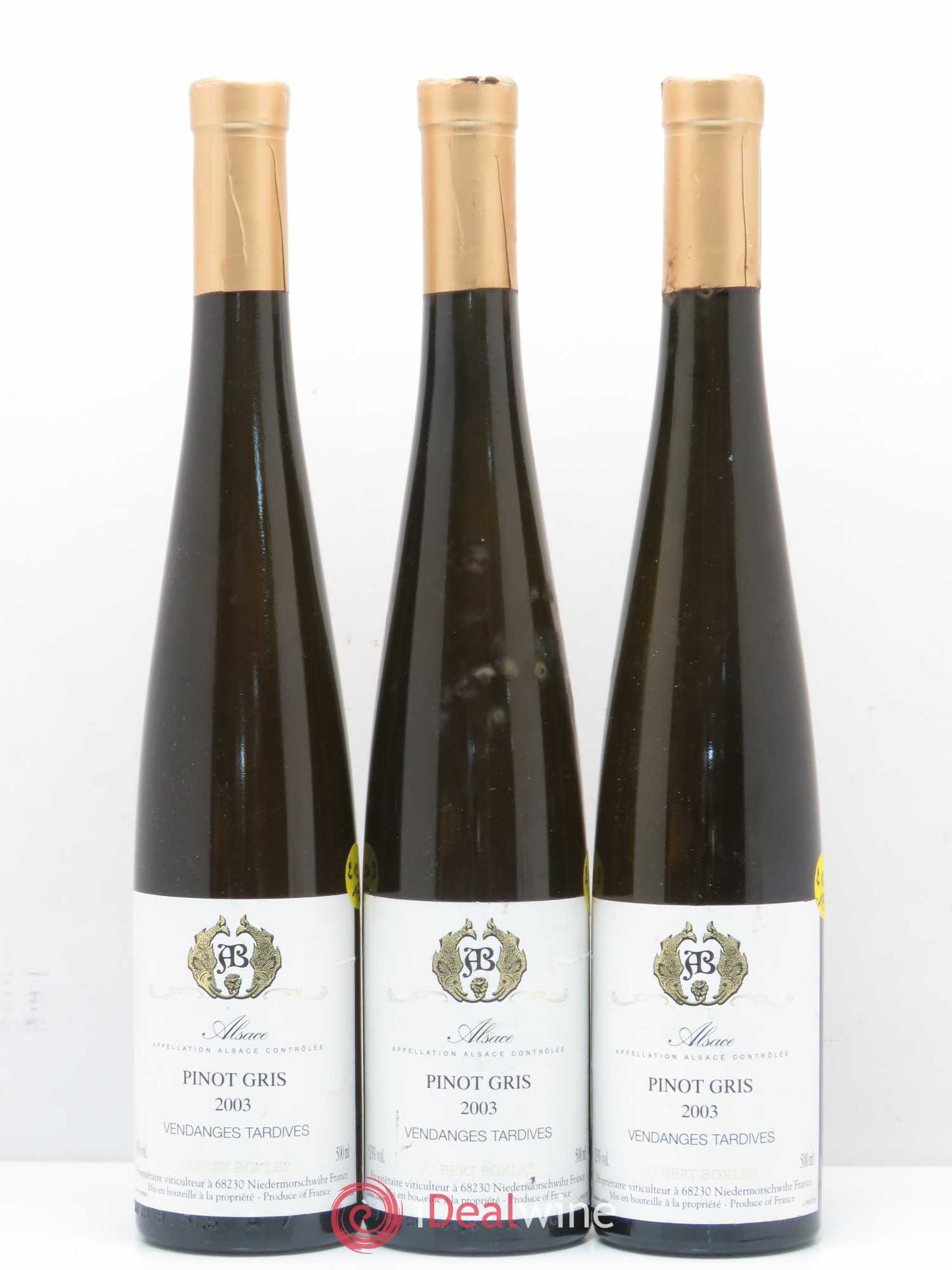 Pinot Gris Albert Boxter Vendanges Tardives 2003 - Posten von 3 Flaschen - 0