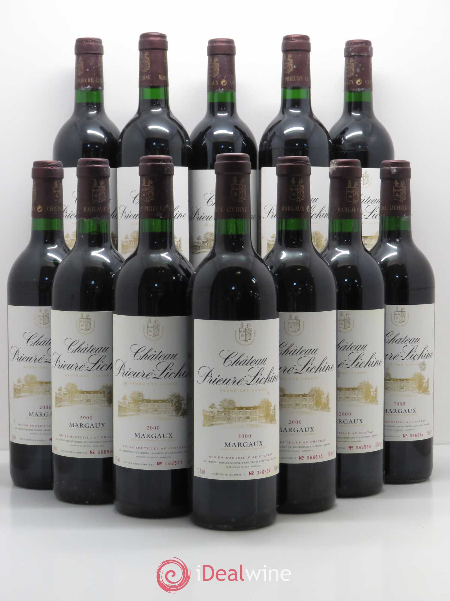 Château Prieuré Lichine 4ème Grand Cru Classé 2000 - Lot de 12 bouteilles - 0