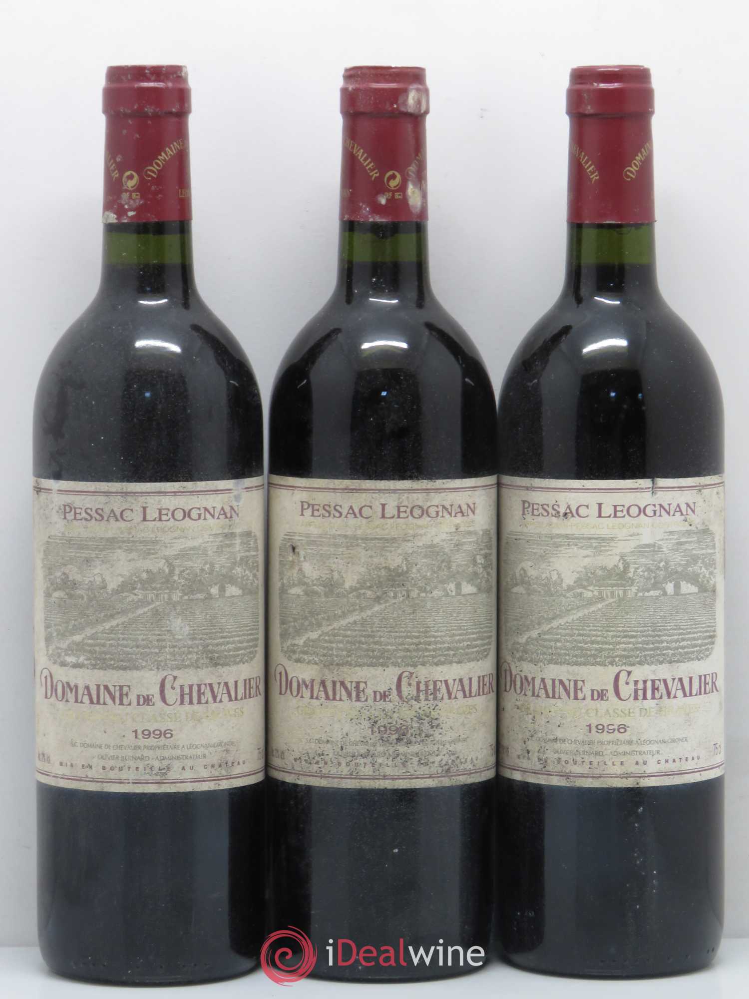 Domaine de Chevalier Cru Classé de Graves 1996 - Lot de 3 bouteilles - 0