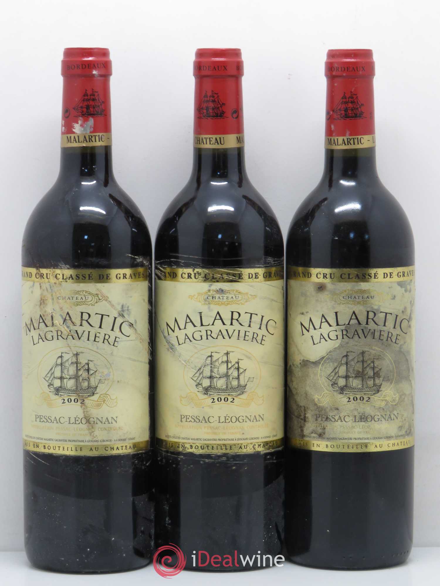 Château Malartic-Lagravière Cru Classé de Graves 2002 - Lot de 12 bouteilles - 1