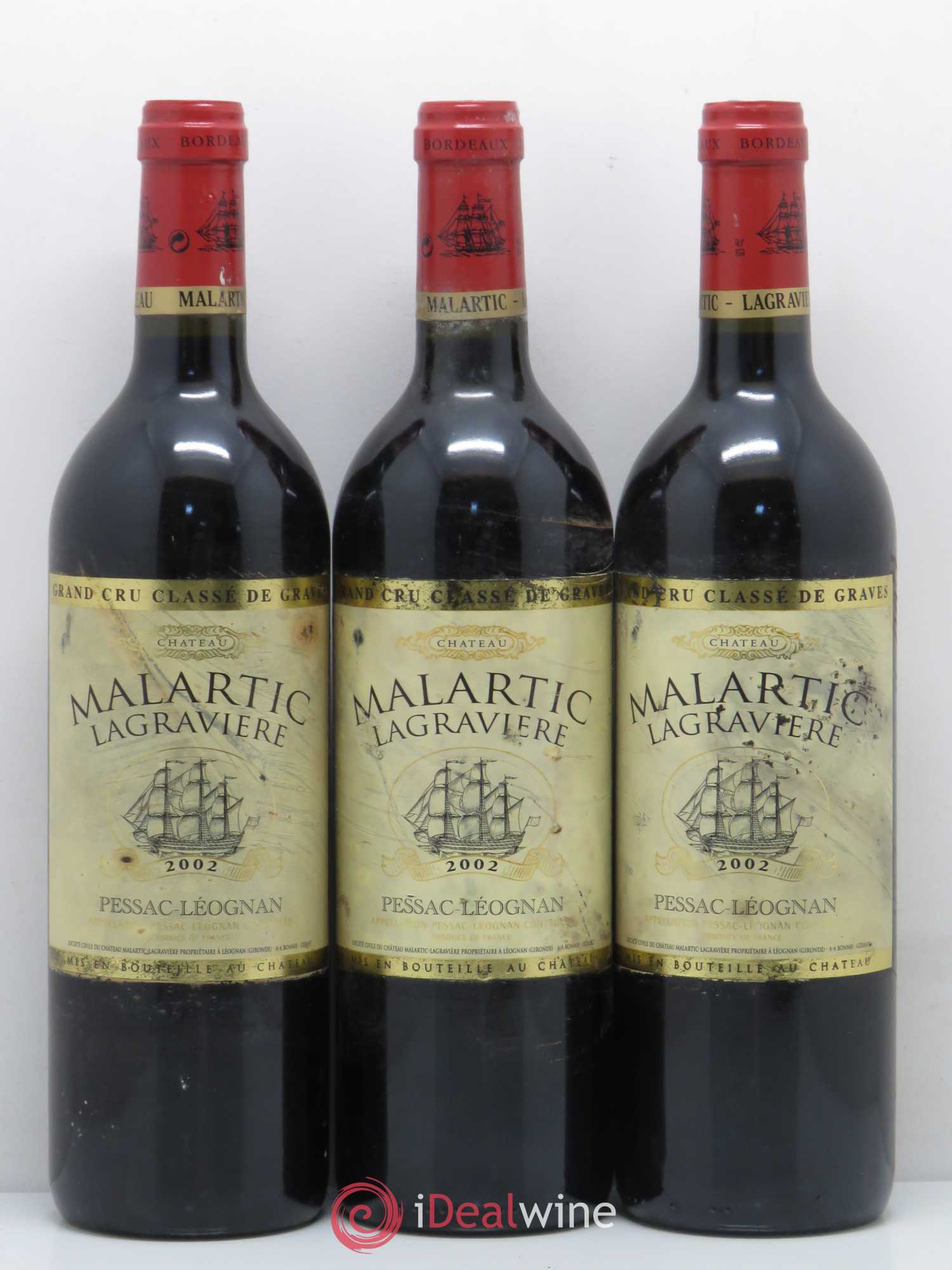 Château Malartic-Lagravière Cru Classé de Graves 2002 - Lot de 12 bouteilles - 2