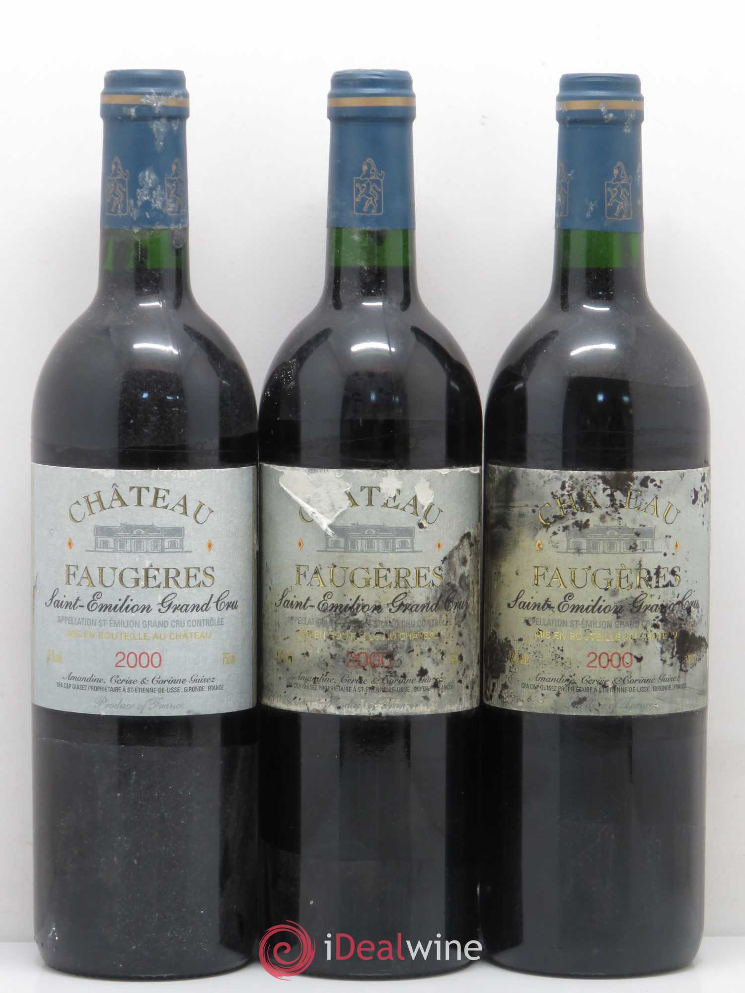 Château Faugères Grand Cru Classé 2000 - Lot de 12 bouteilles - 1