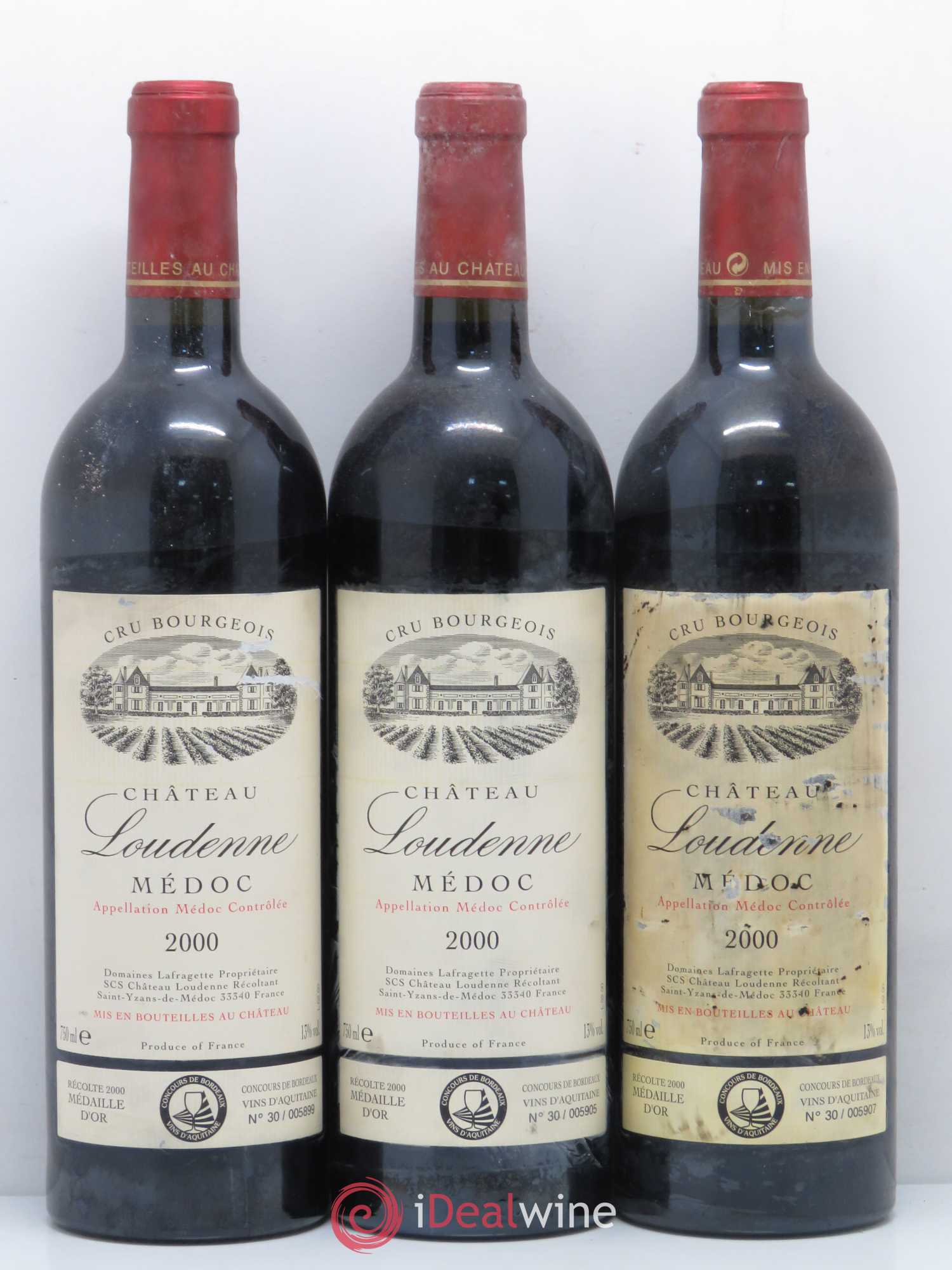 Château Loudenne Cru Bourgeois 2000 - Lot de 12 bouteilles - 1