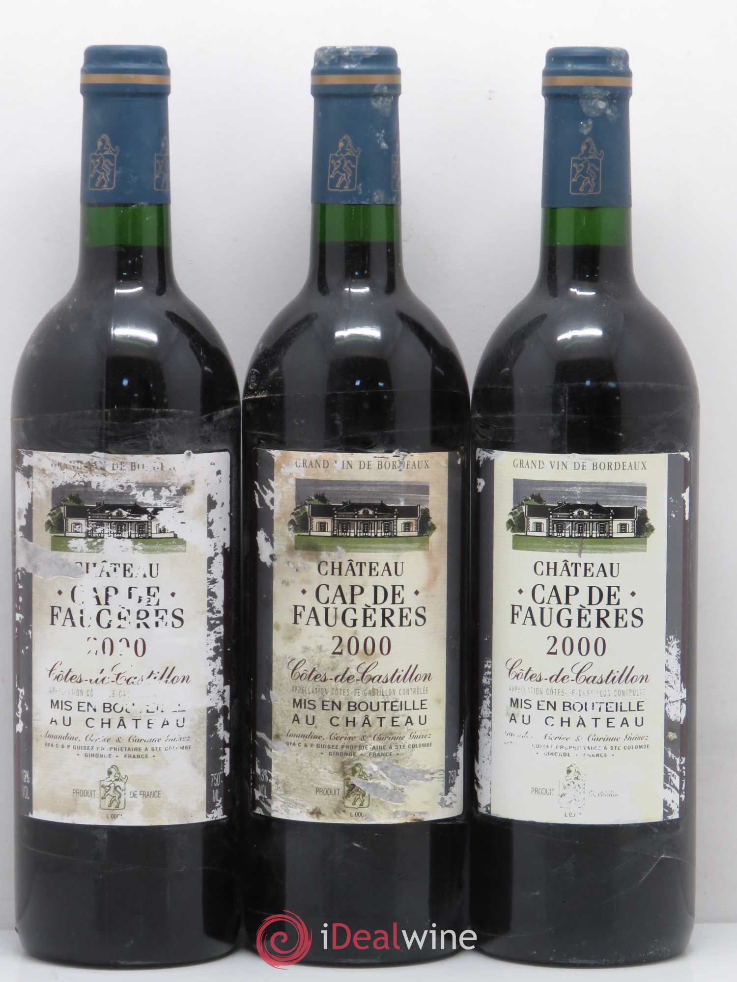Château Cap de Faugères 2000 - Lot de 12 bouteilles - 1
