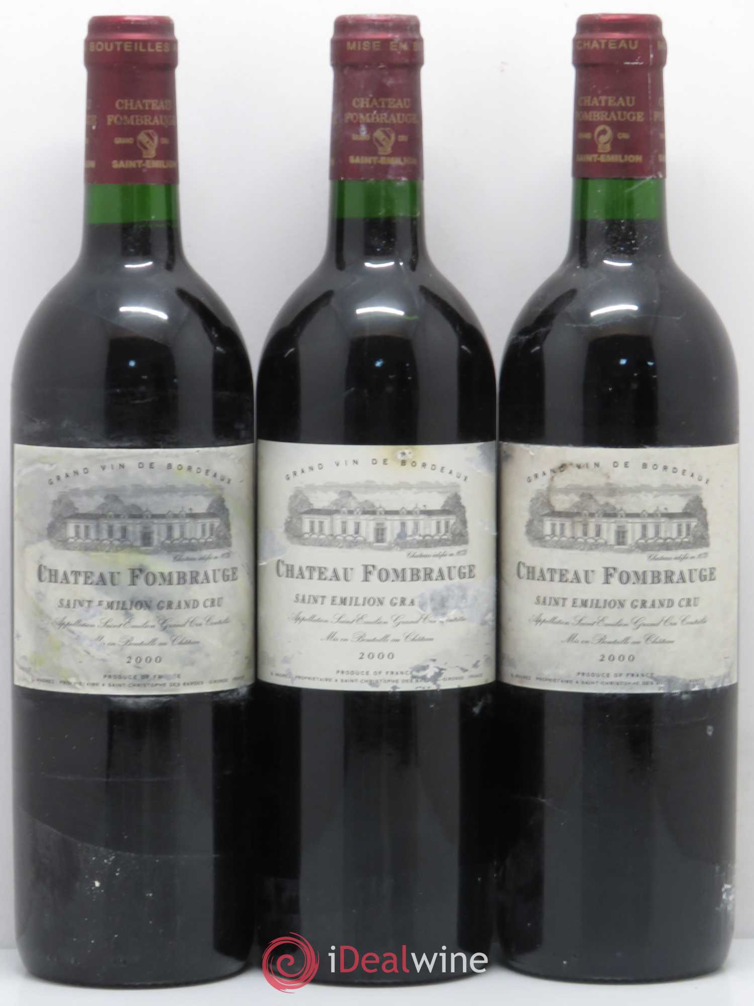 Château Fombrauge Grand Cru Classé 2000 - Lot de 3 bouteilles - 0