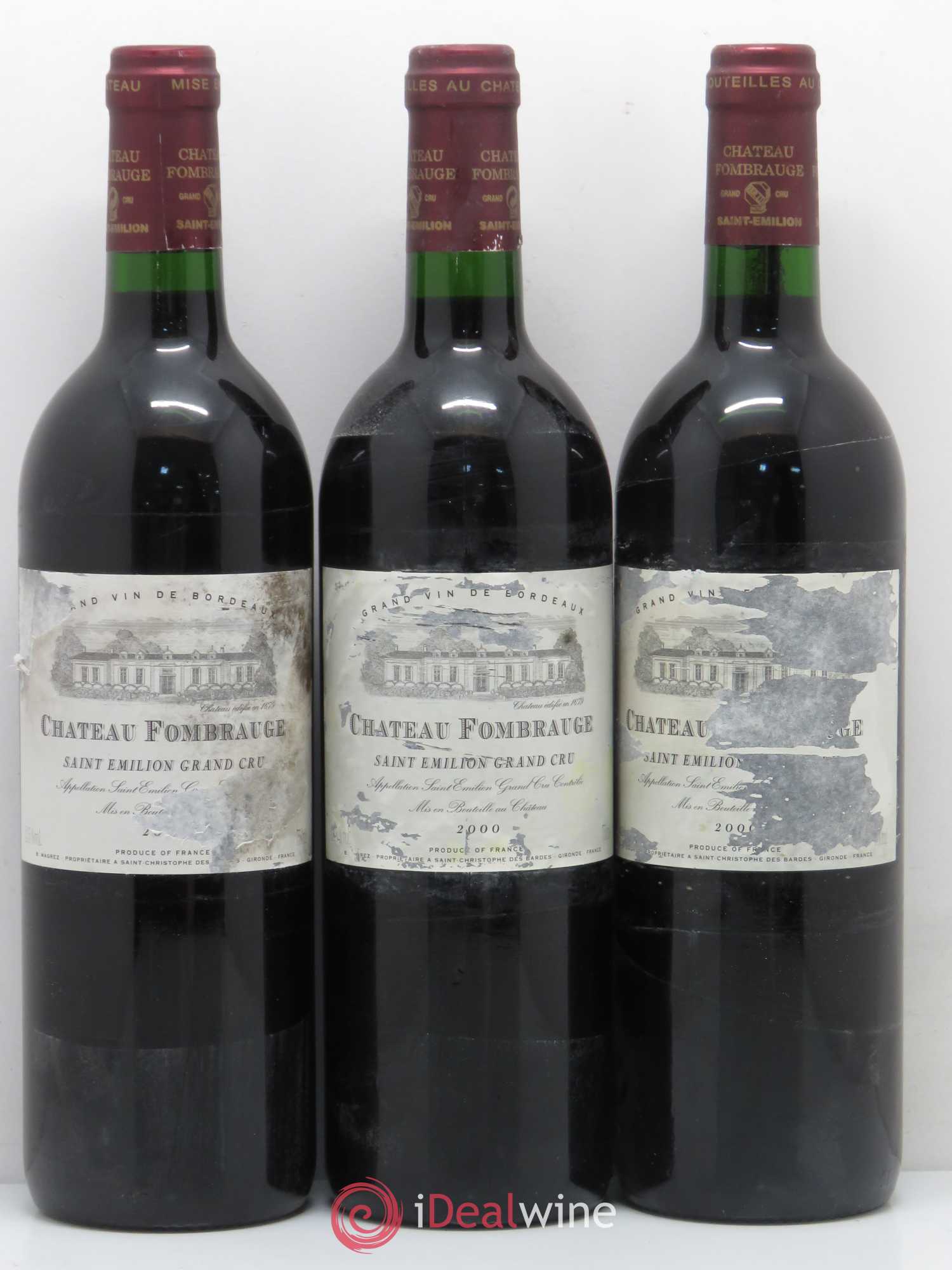 Château Fombrauge Grand Cru Classé 2000 - Lot de 12 bouteilles - 1