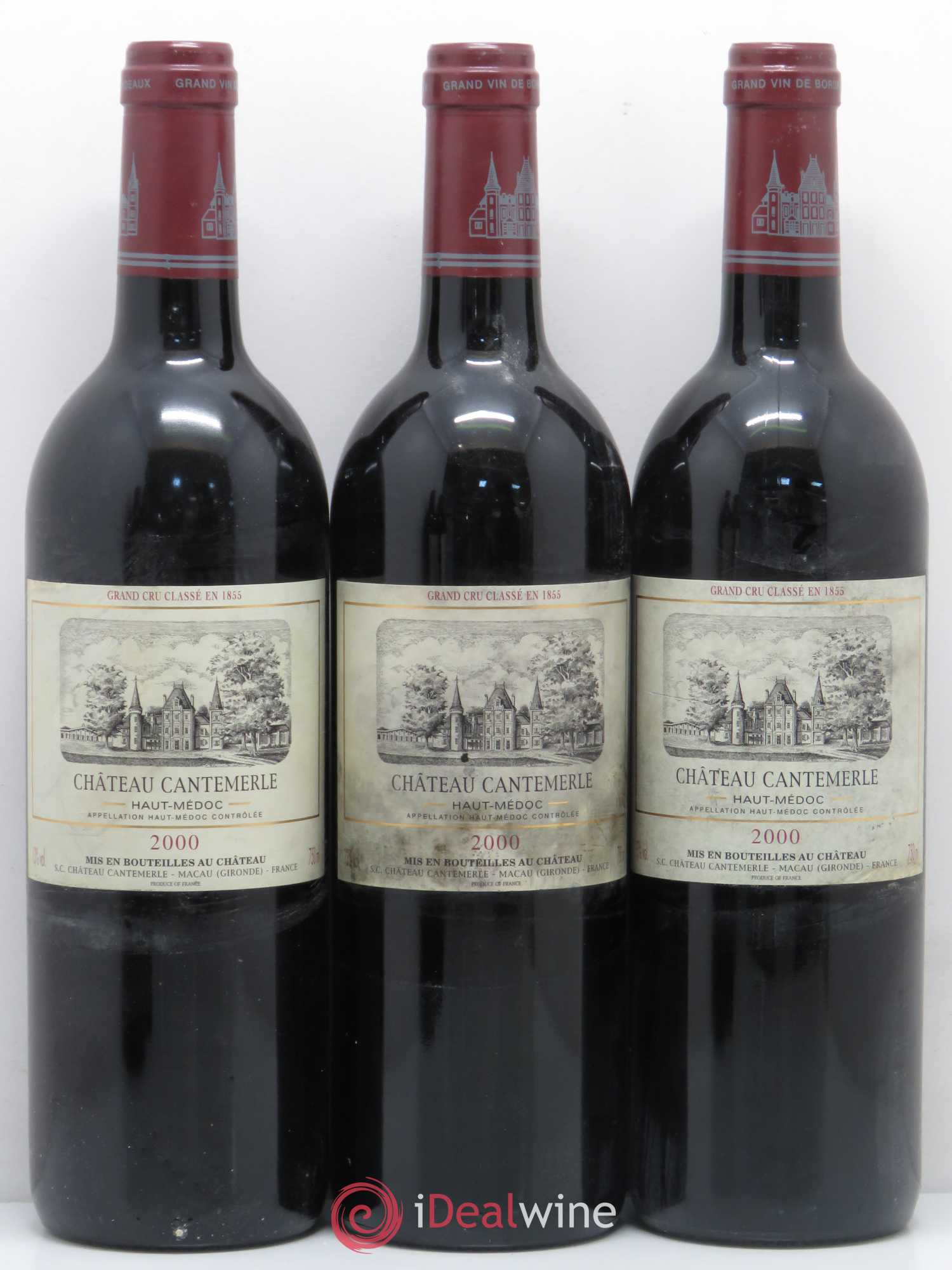 Château Cantemerle 5ème Grand Cru Classé 2000 - Lot de 5 bouteilles - 1