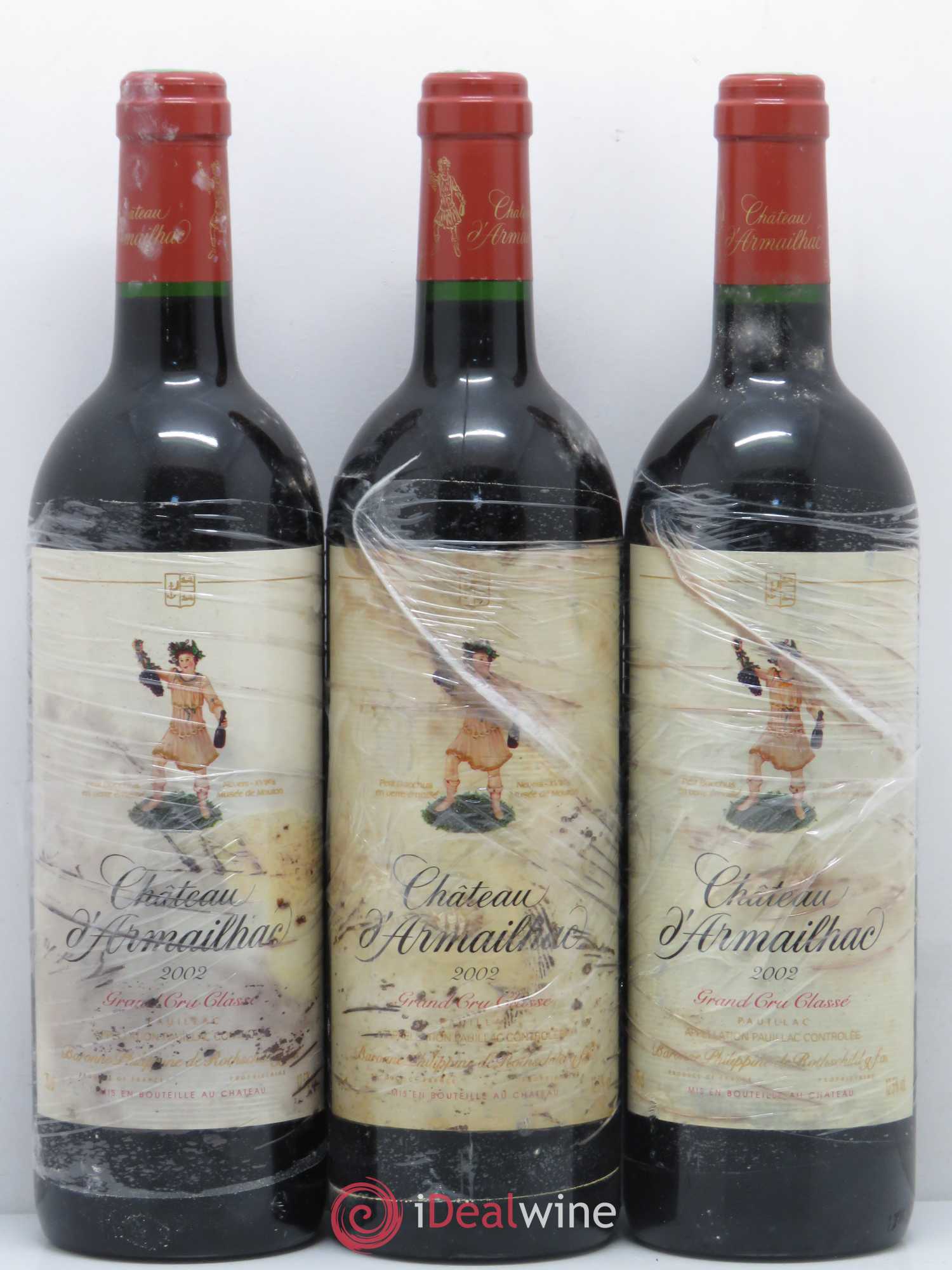 Château d' Armailhac - Mouton Baron(ne) Philippe 5ème Grand Cru Classé 2002 - Lot de 12 bouteilles - 4
