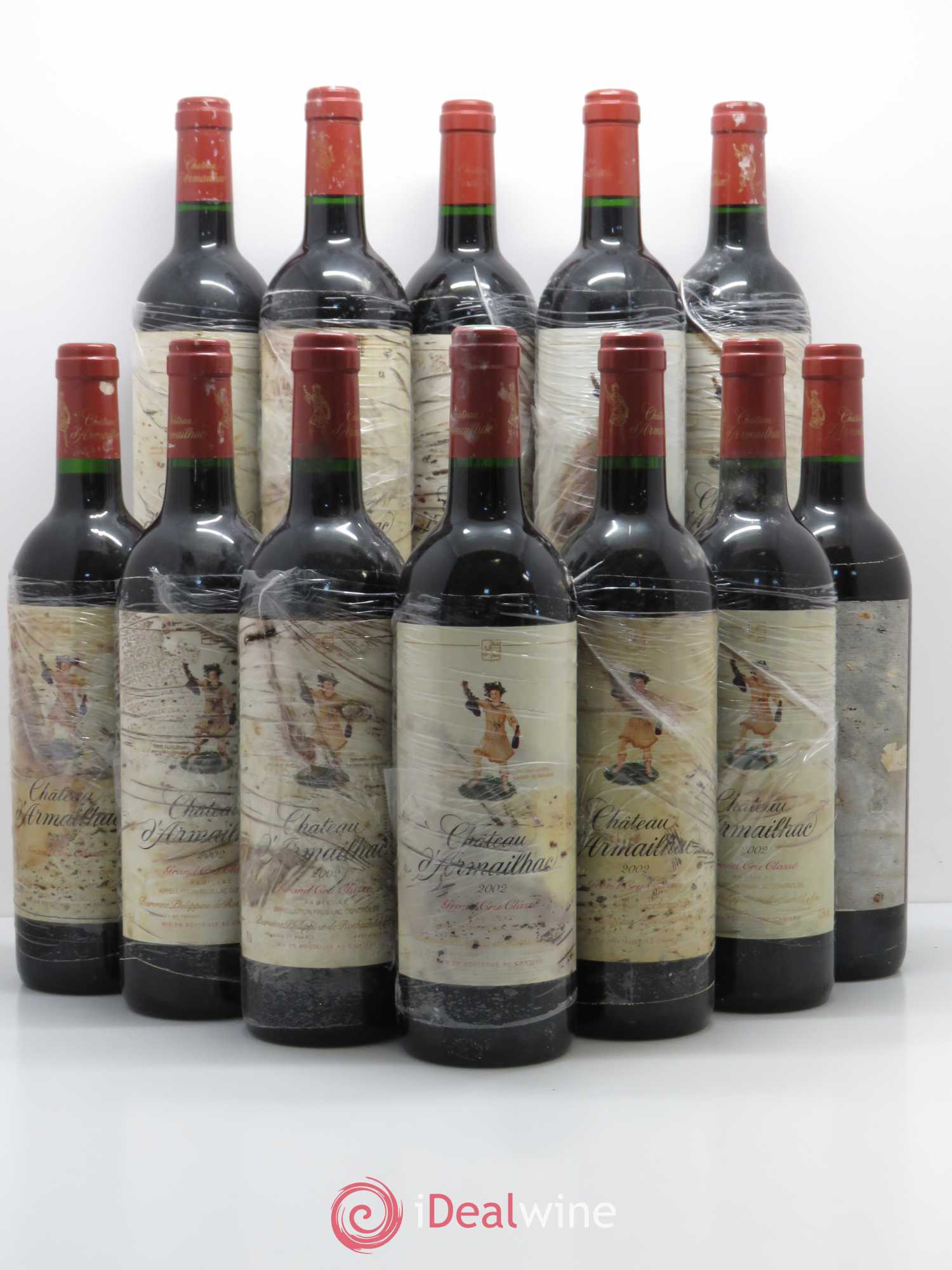 Château d' Armailhac - Mouton Baron(ne) Philippe 5ème Grand Cru Classé 2002 - Lot de 12 bouteilles - 0