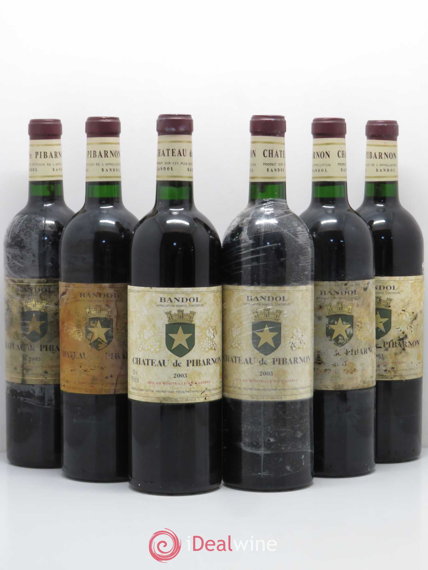 Bandol Château de Pibarnon Comte de Saint-Victor 2003 - Lot de 6 bouteilles - 0