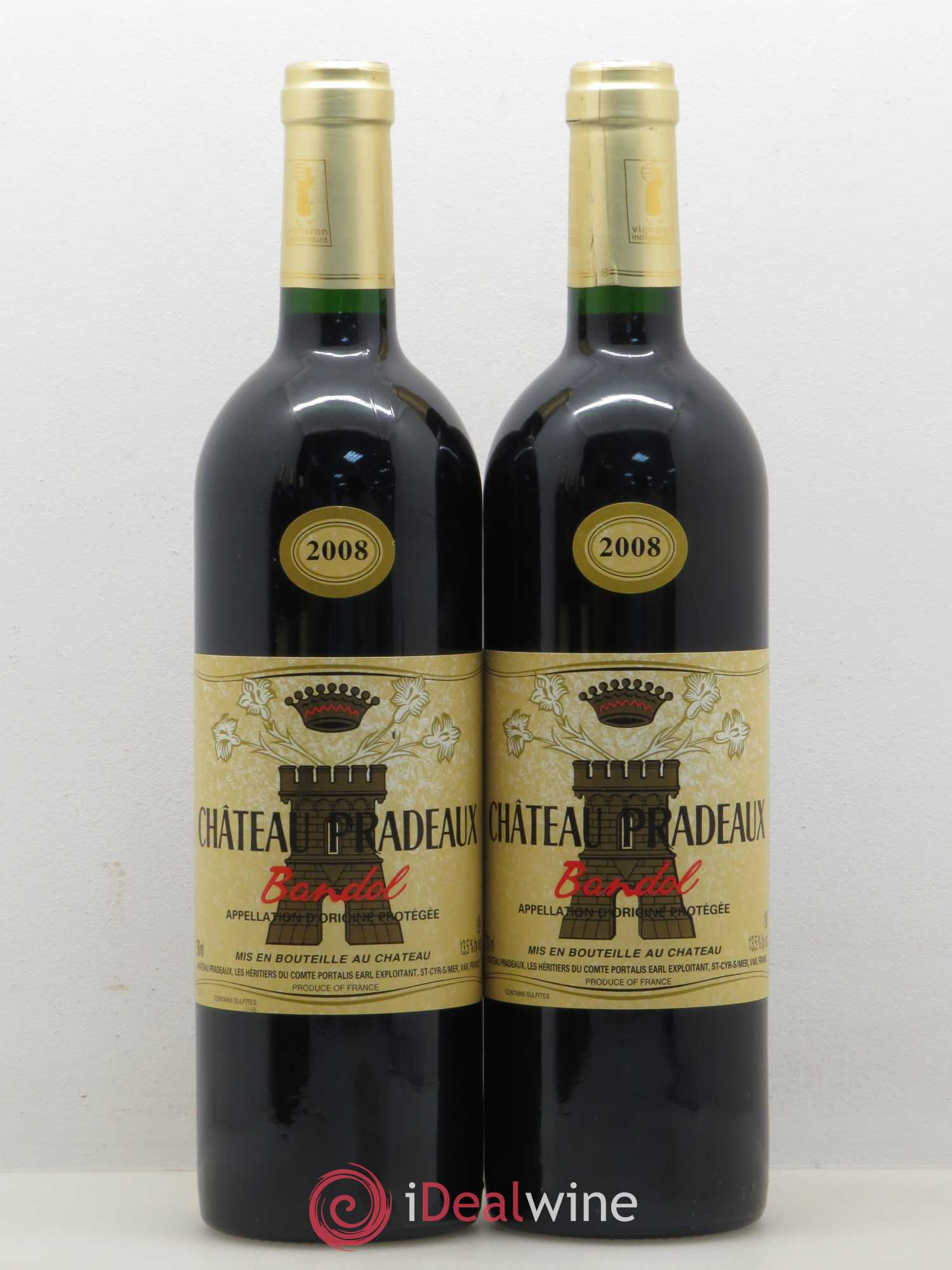 Bandol Château Pradeaux Famille Portalis 2008 - Lot de 5 bouteilles - 2