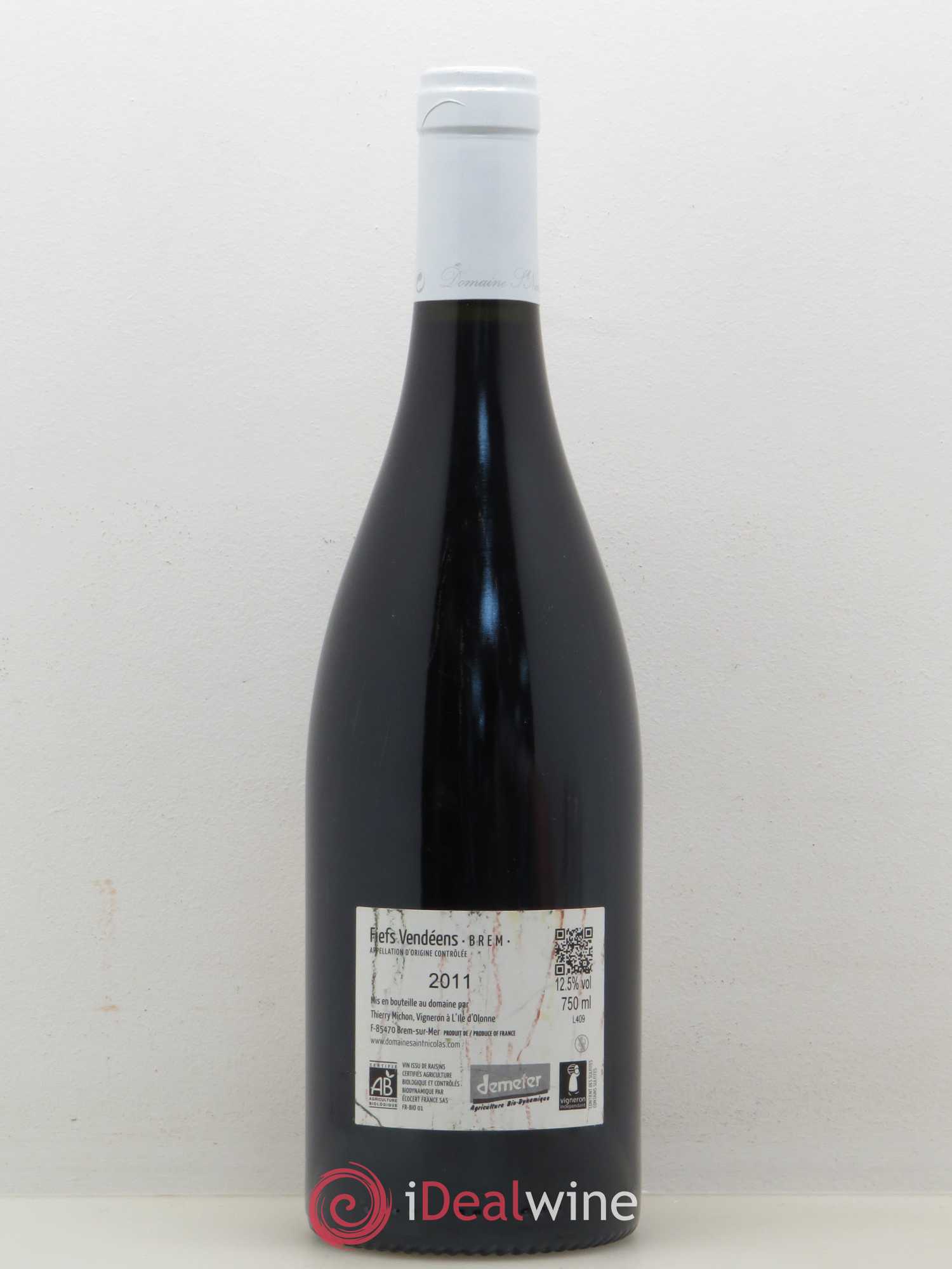 Divers Fiefs Vendéens Brem Domaine Saint-Nicolas Le Poiré 2011 - Lot of 1 bottle - 1