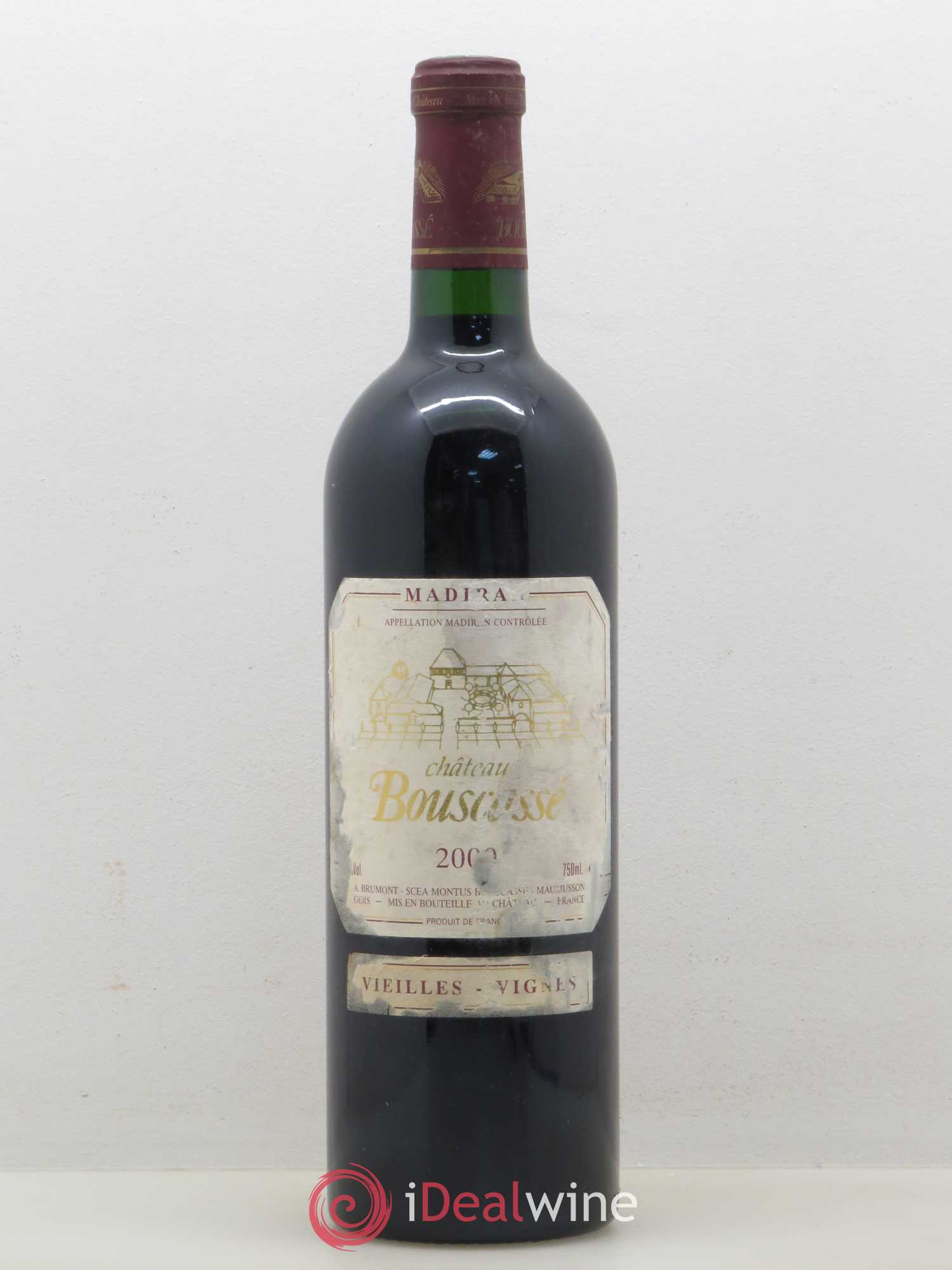 Madiran Vieilles Vignes Château Bouscassé - Alain Brumont 2000 - Lot de 1 bouteille - 0