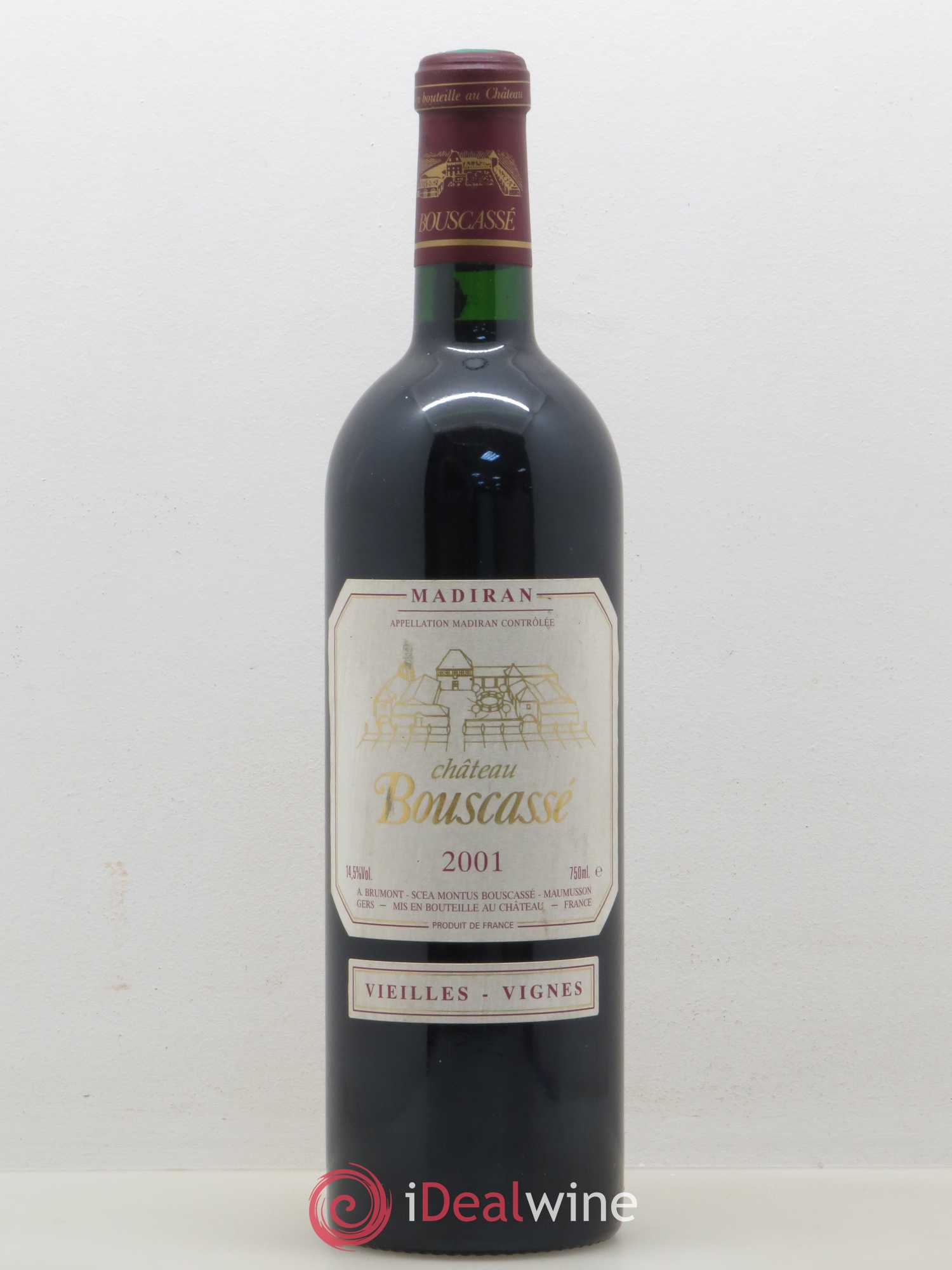 Madiran Vieilles Vignes Château Bouscassé - Alain Brumont 2001 - Lot de 1 bouteille - 0
